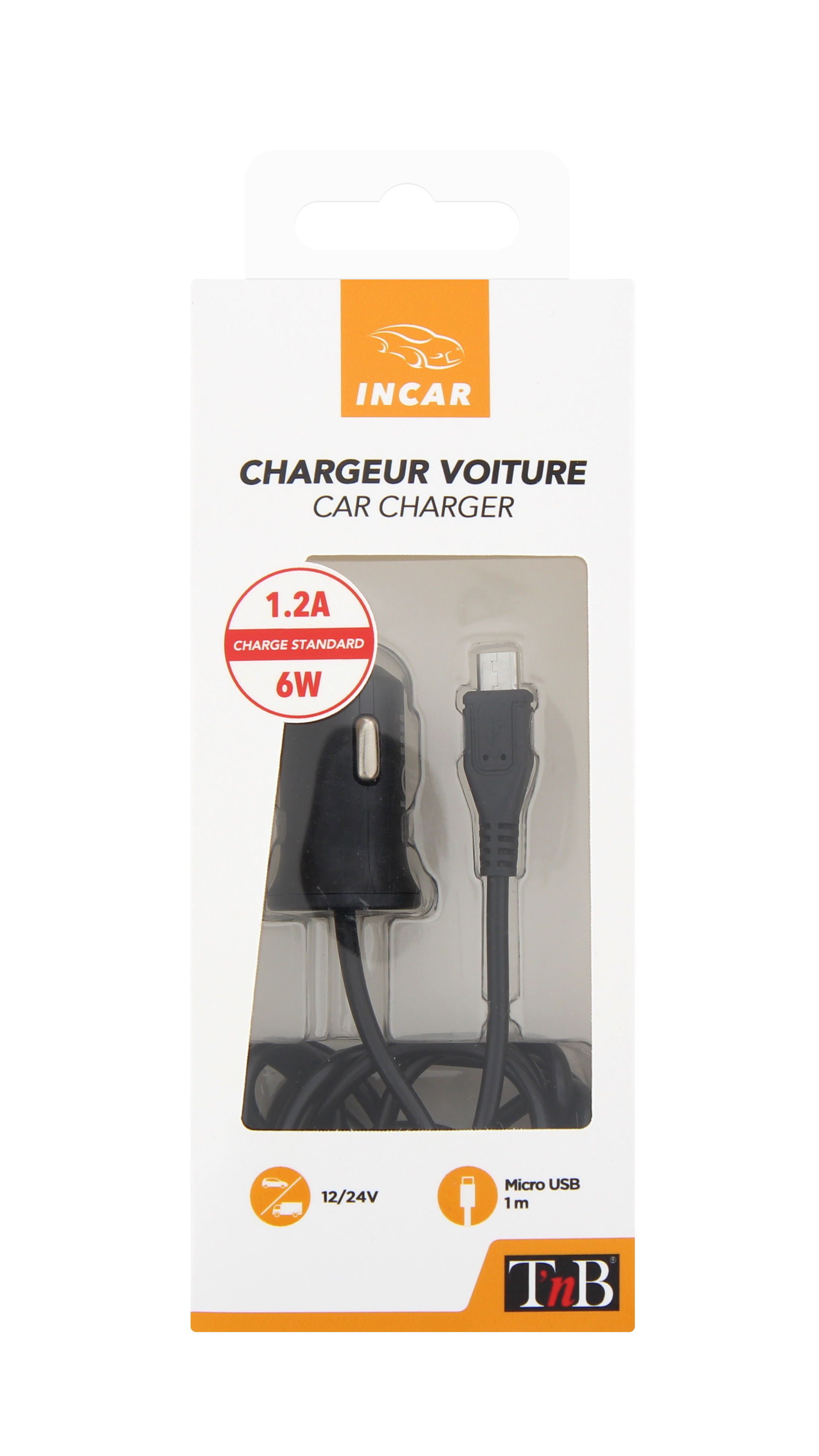 5W Micro USB Car Charger Integrated Cable3