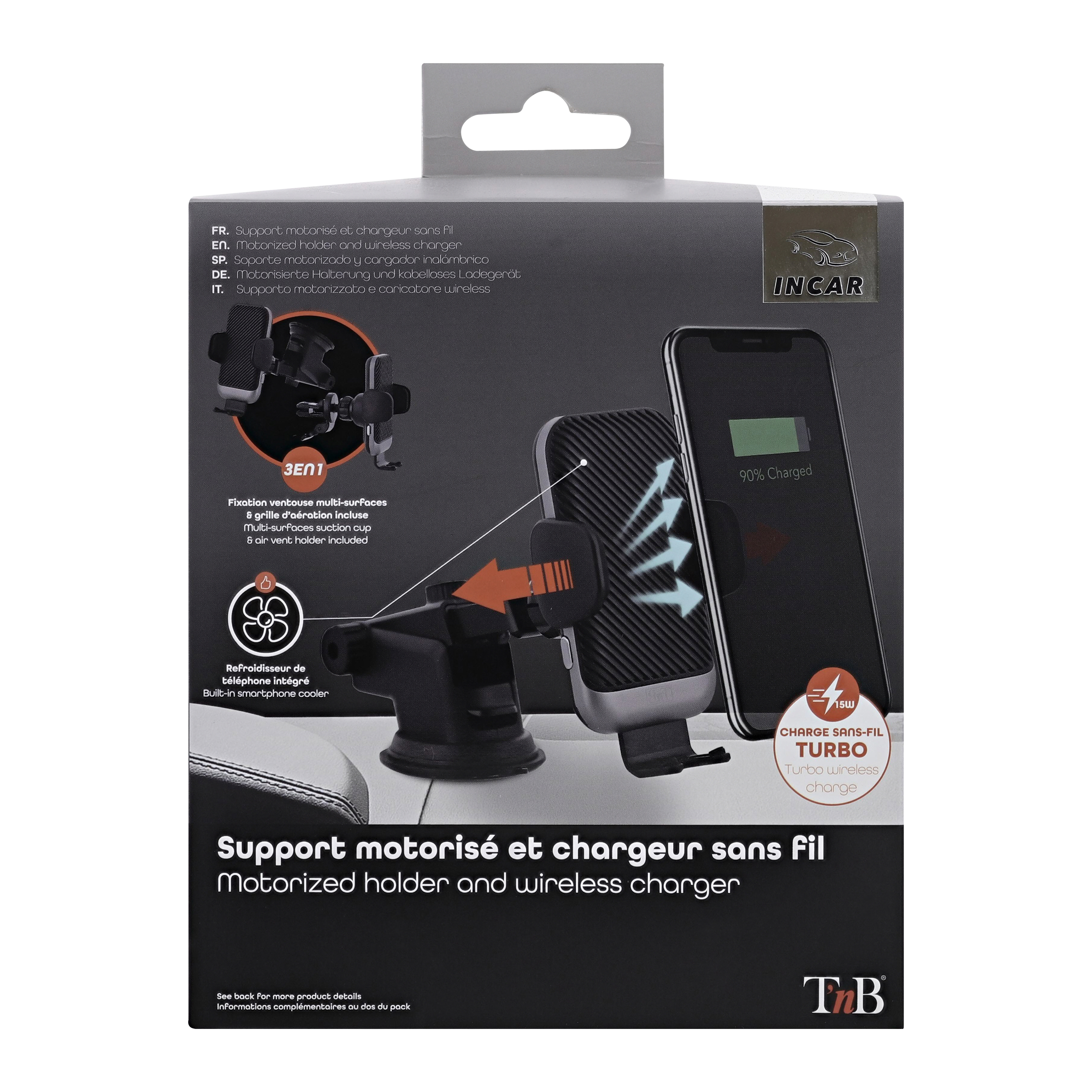 15W induction charging/cooling stand with suction cup and premium air vent12