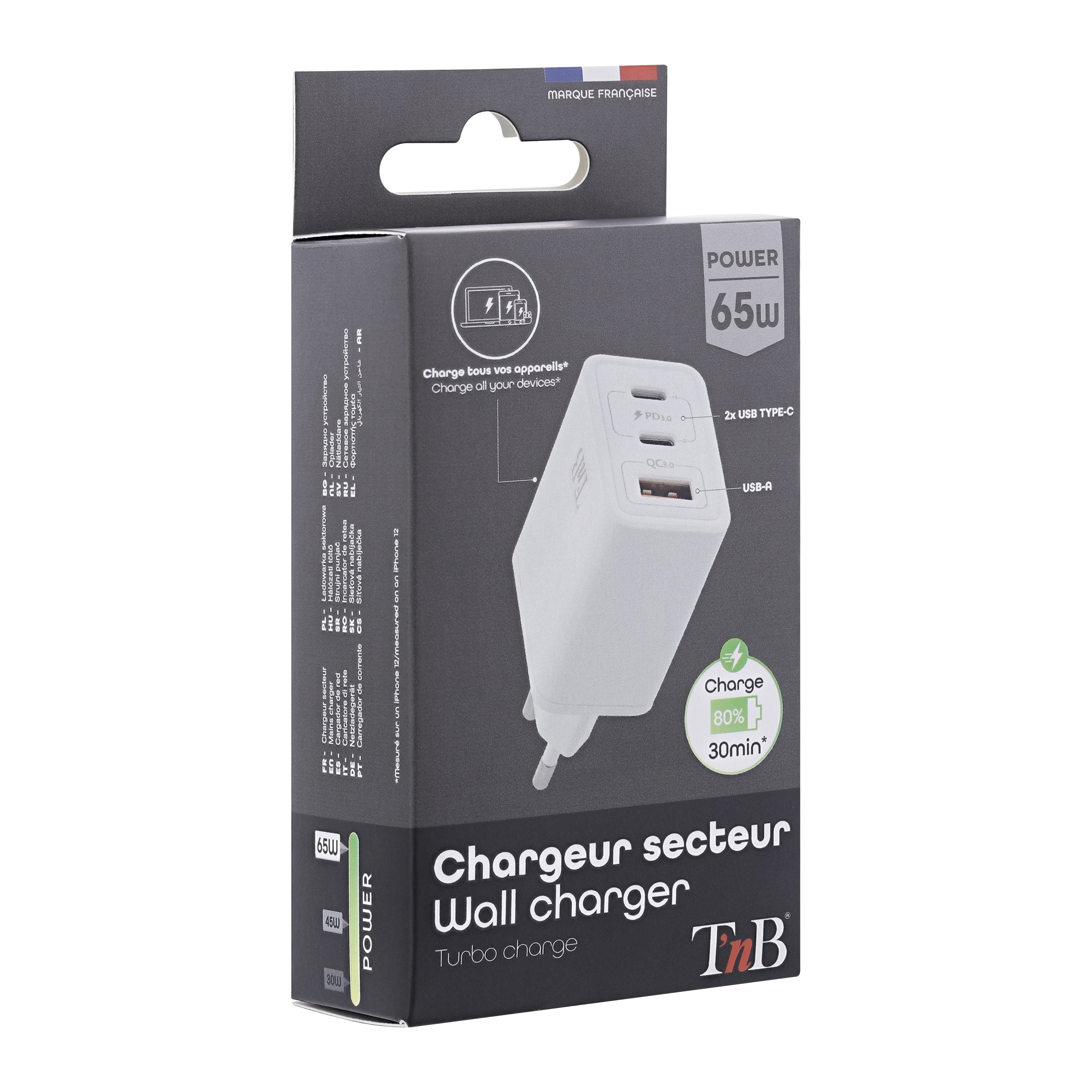 Chargeur GAN 3 USB Power Delivery 65W6