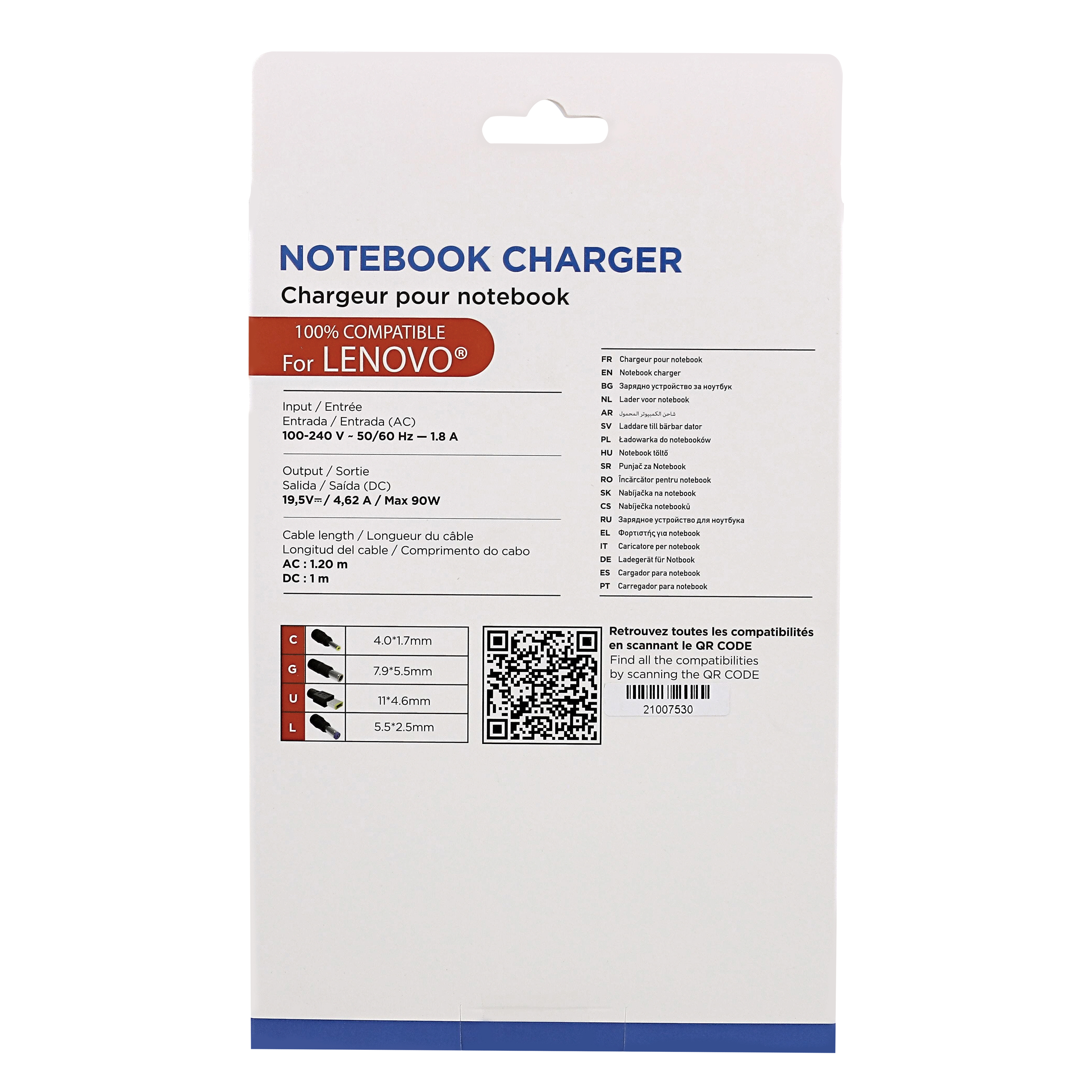 Chargeur 90W pour notebook LENOVO®4