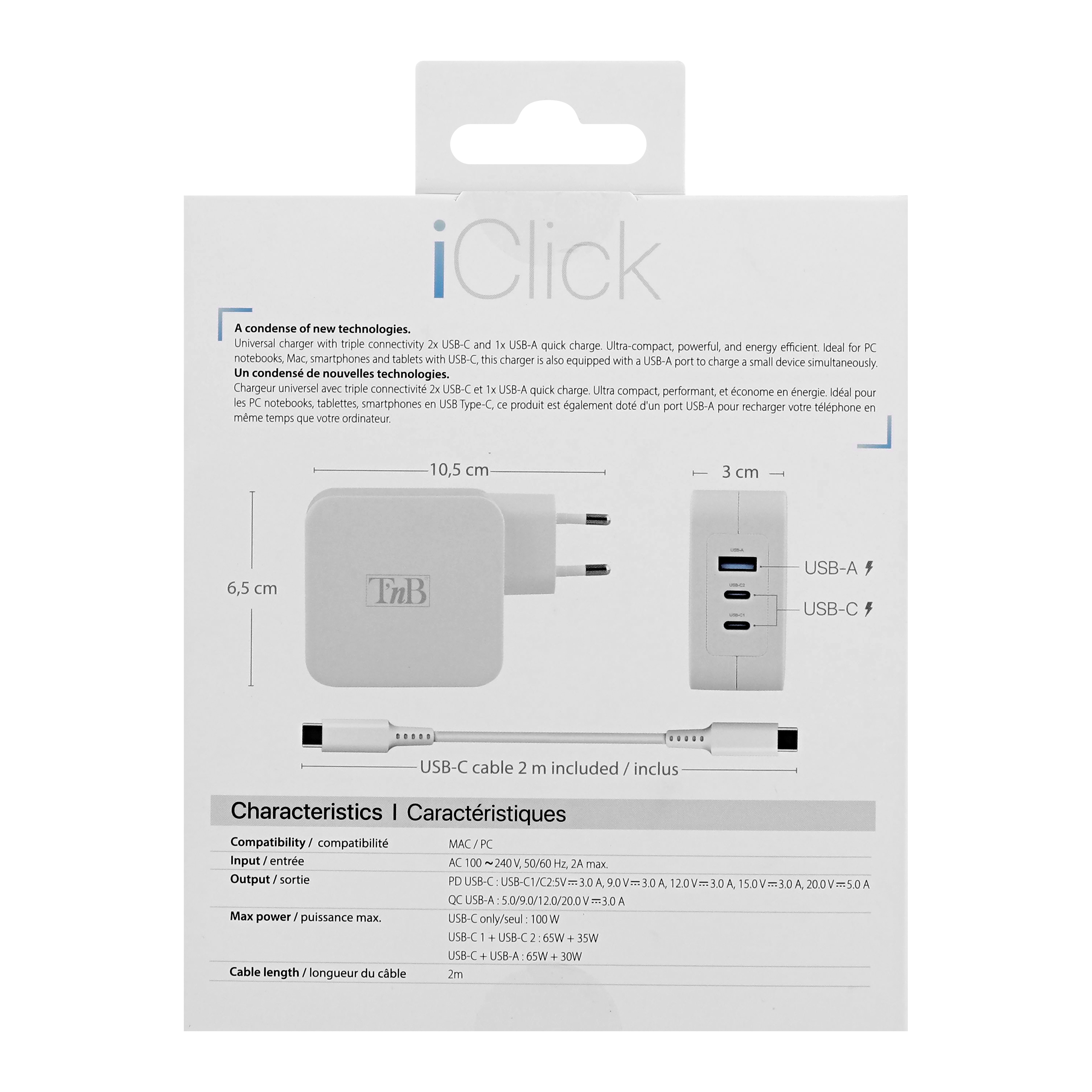 GAN 100W USB-C and USB-A charger6