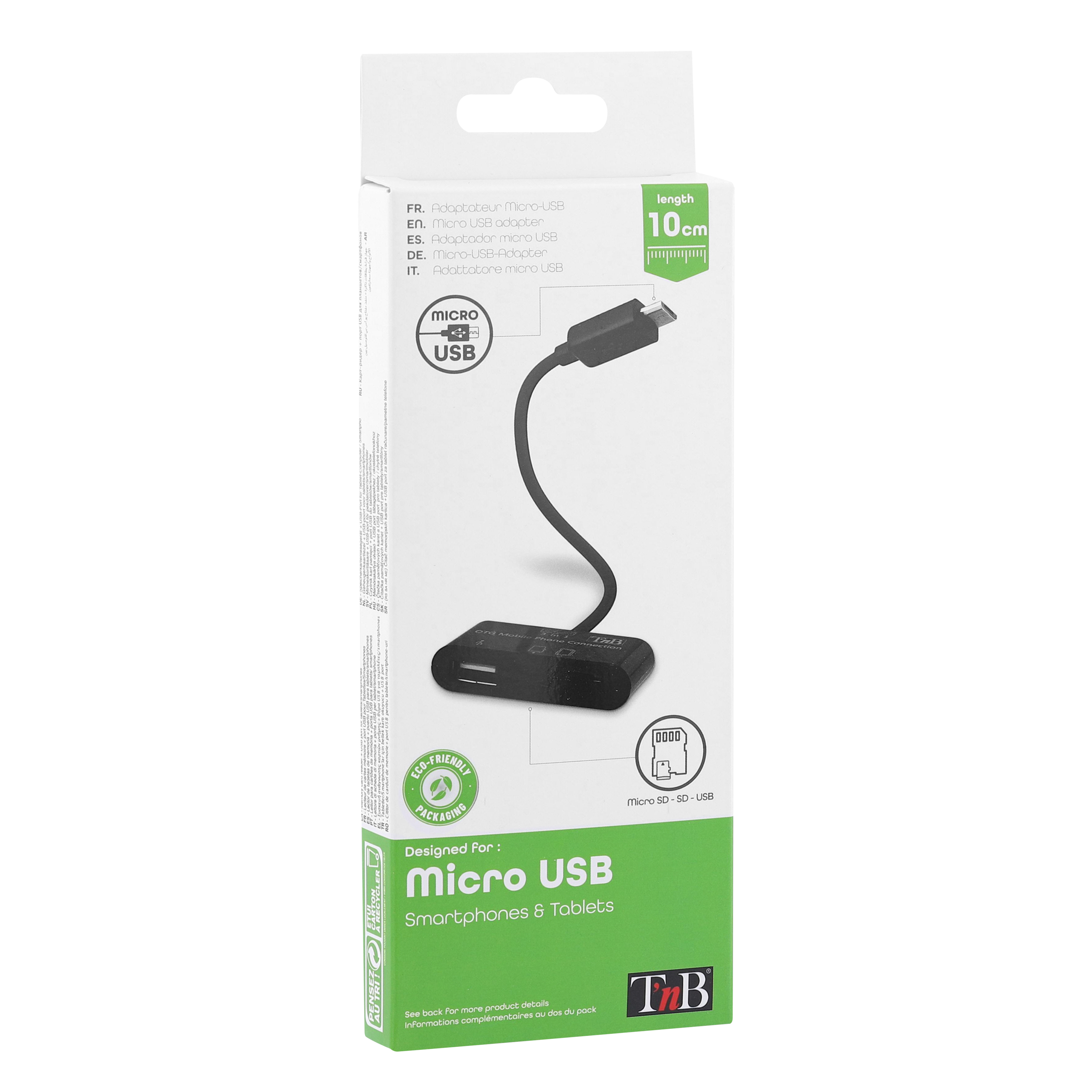 Adaptateur Micro USB 3 en 14