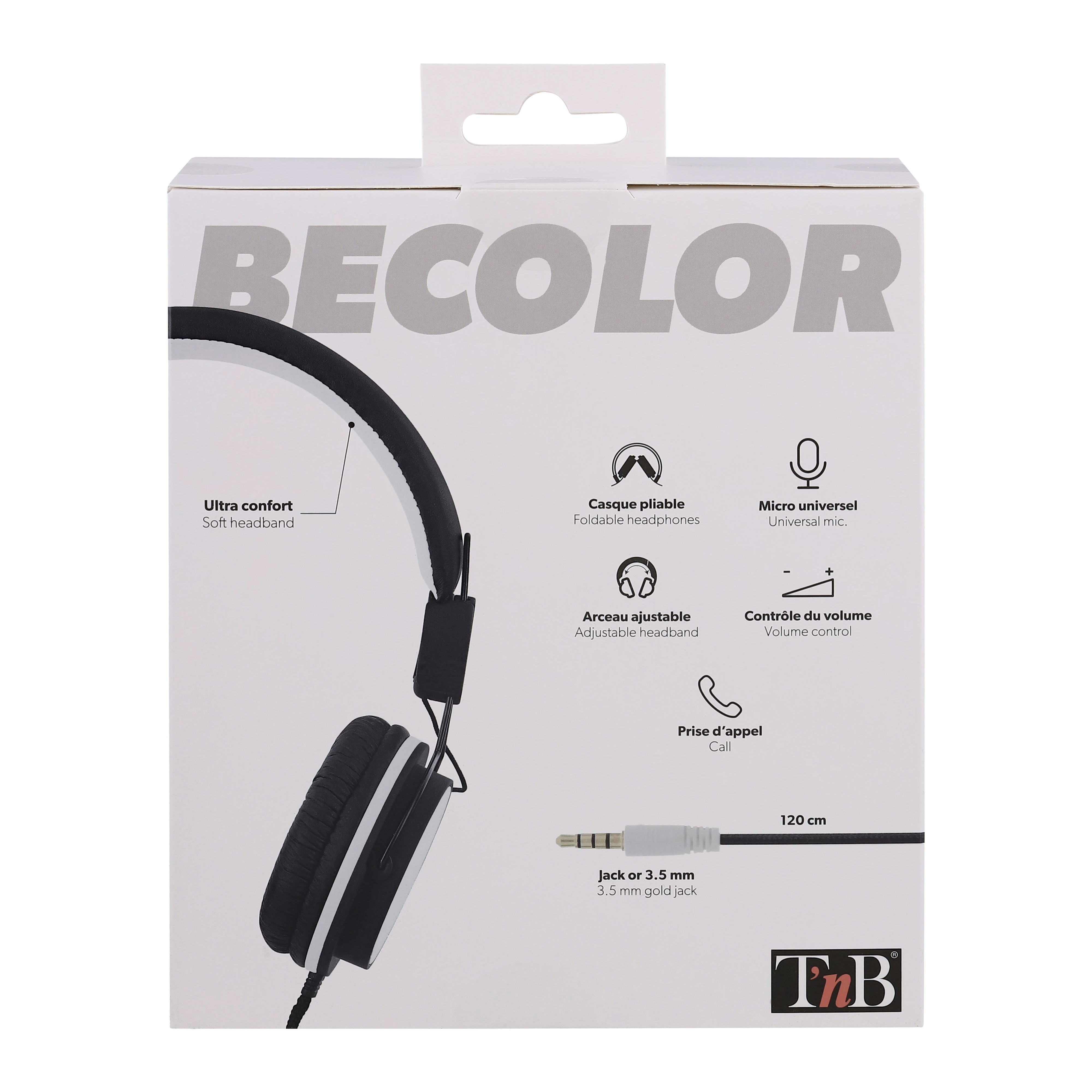 Casque filaire BE COLOR jack 3,5mm blanc6