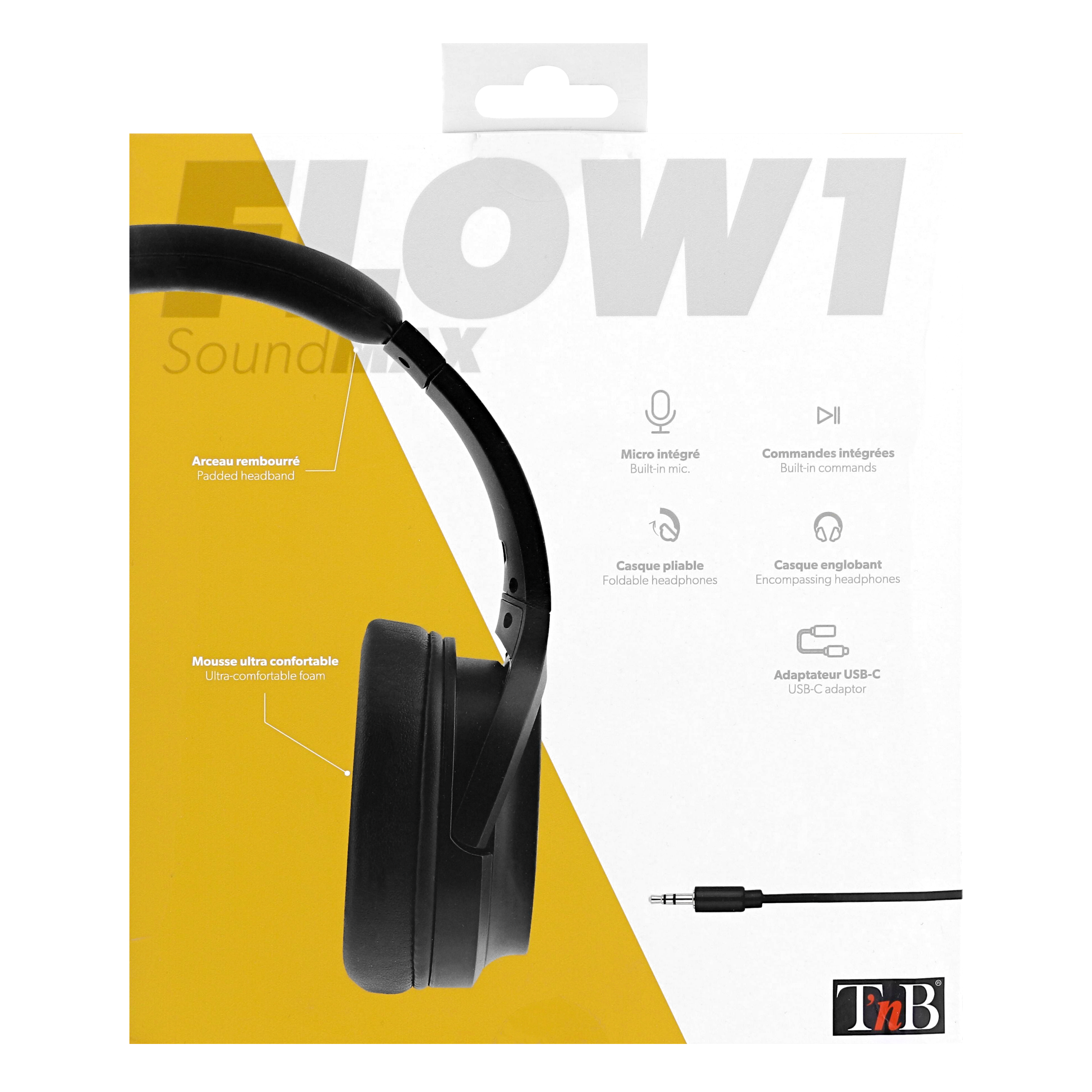 FLOW black wired headset4