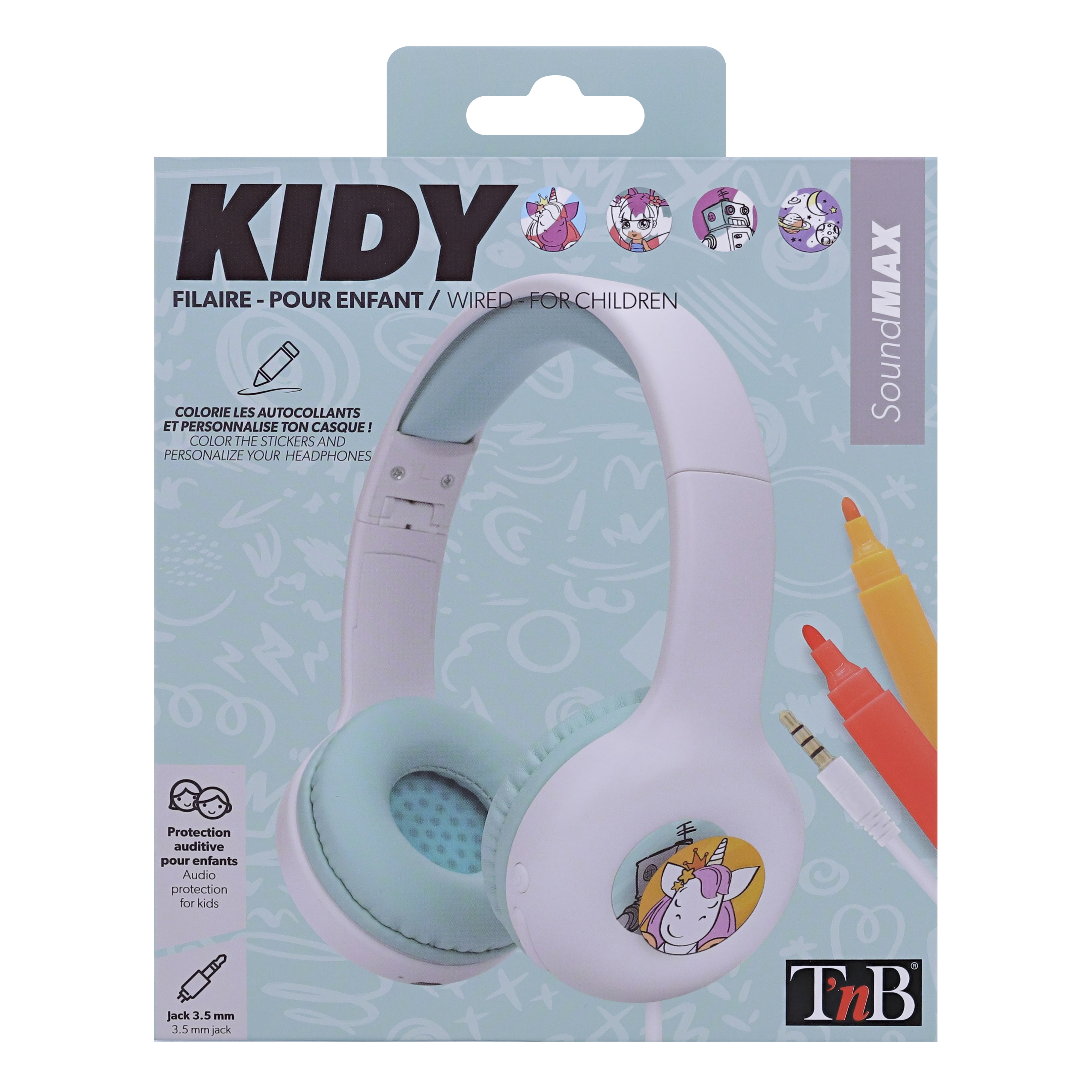 KIDY wired headset decibel limiter 3.5mm jack7