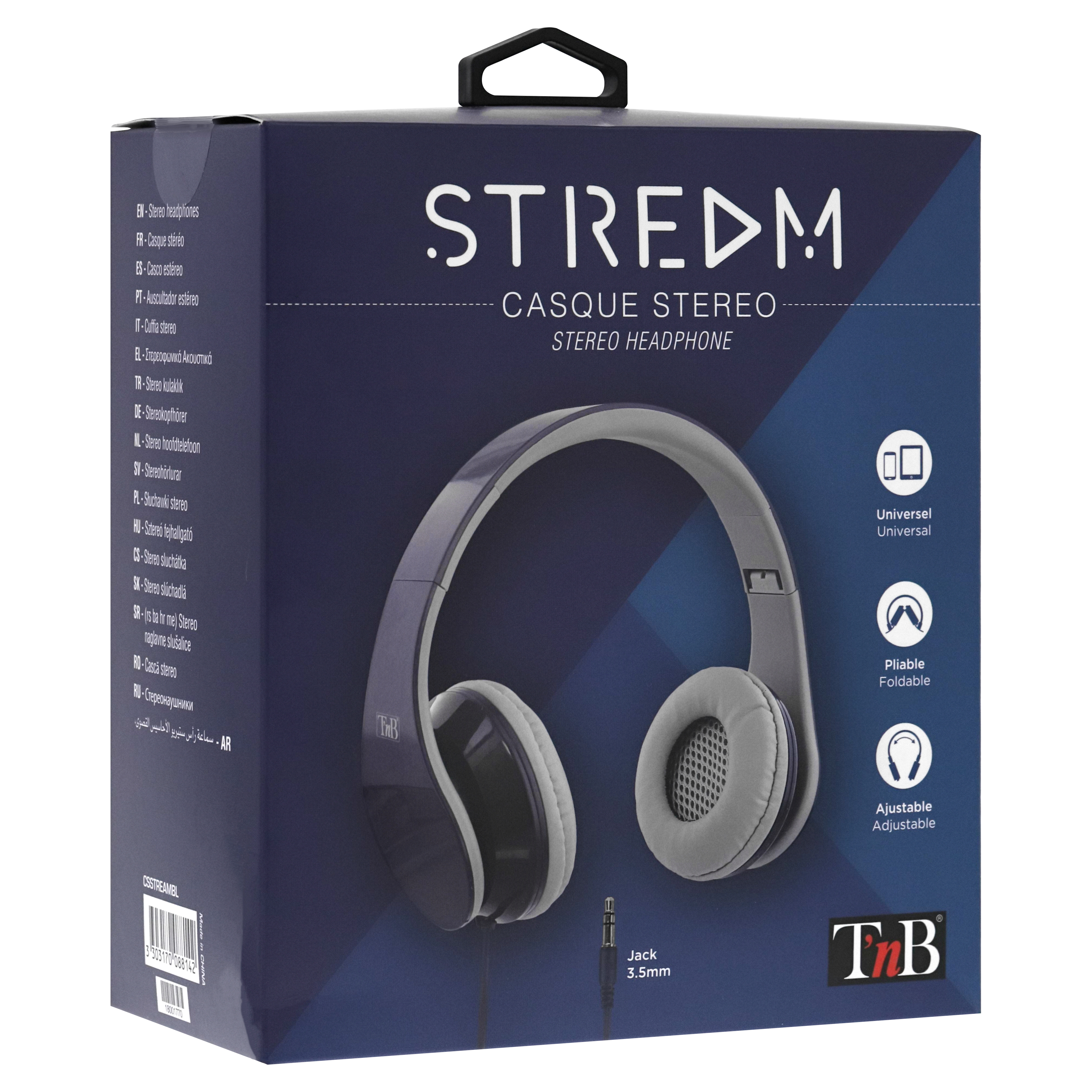 Casque filaire STREAM jack 3,5mm bleu4