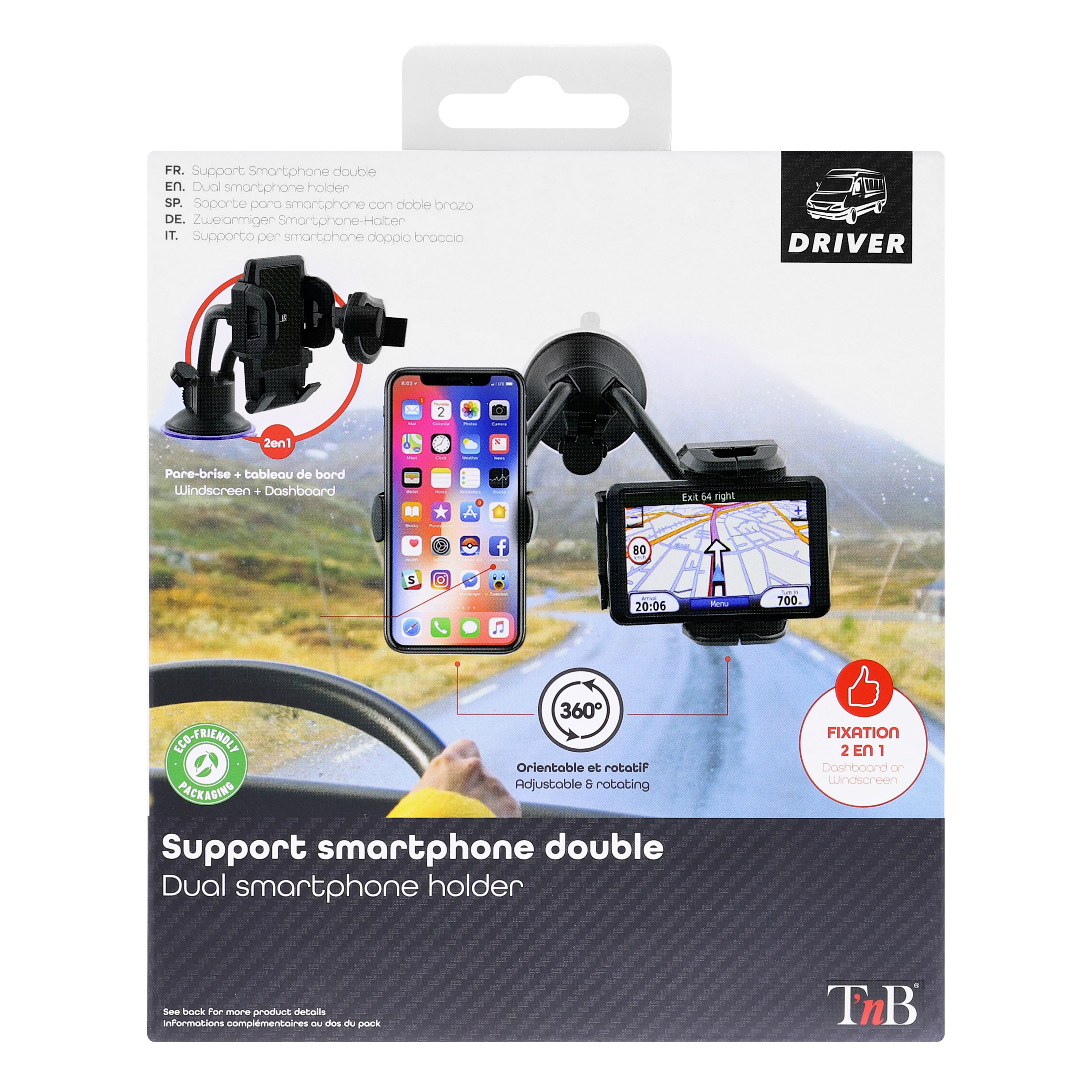 Support double mâchoire ventouse DRIVER6