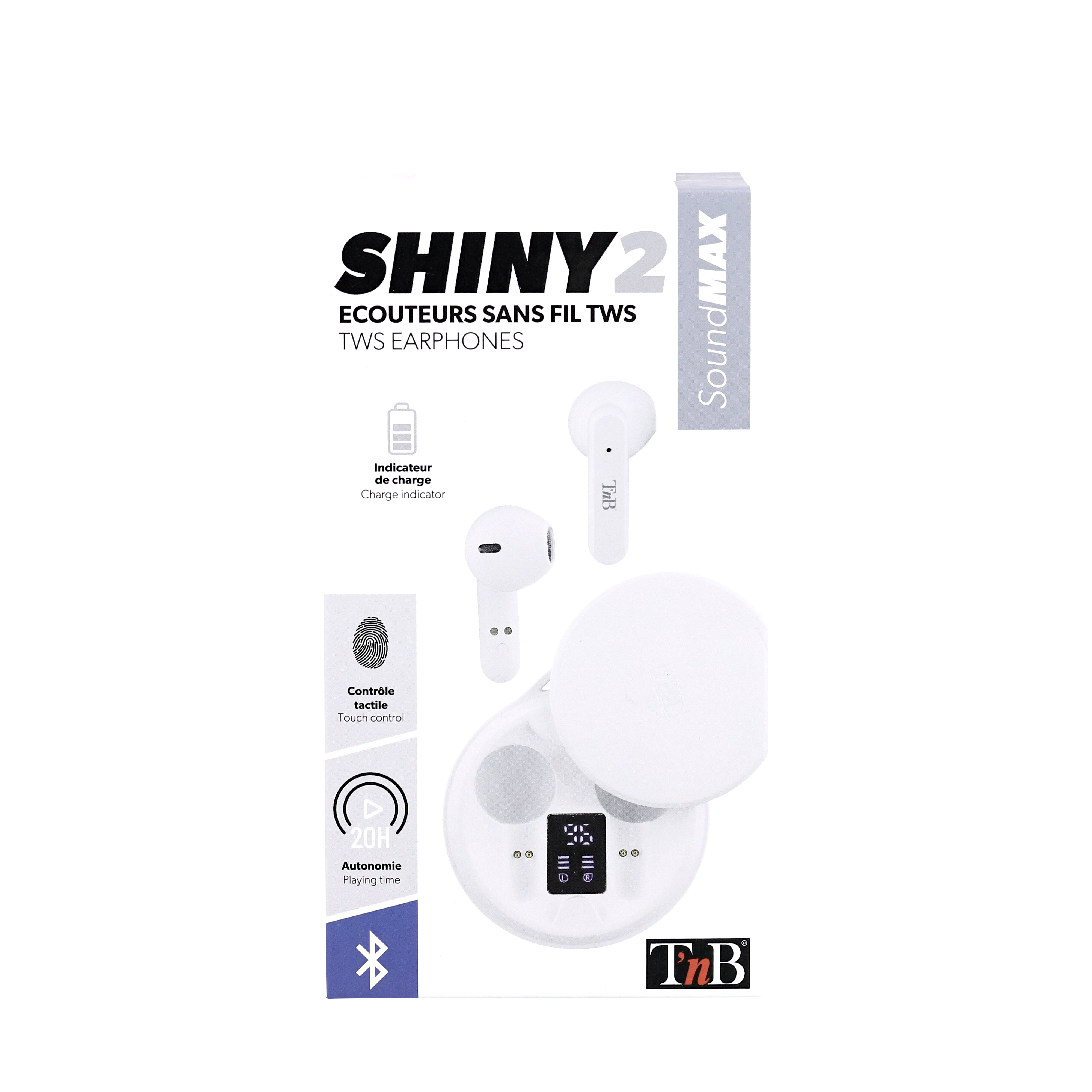 TWS SHINY 2 Wireless Headphones White5