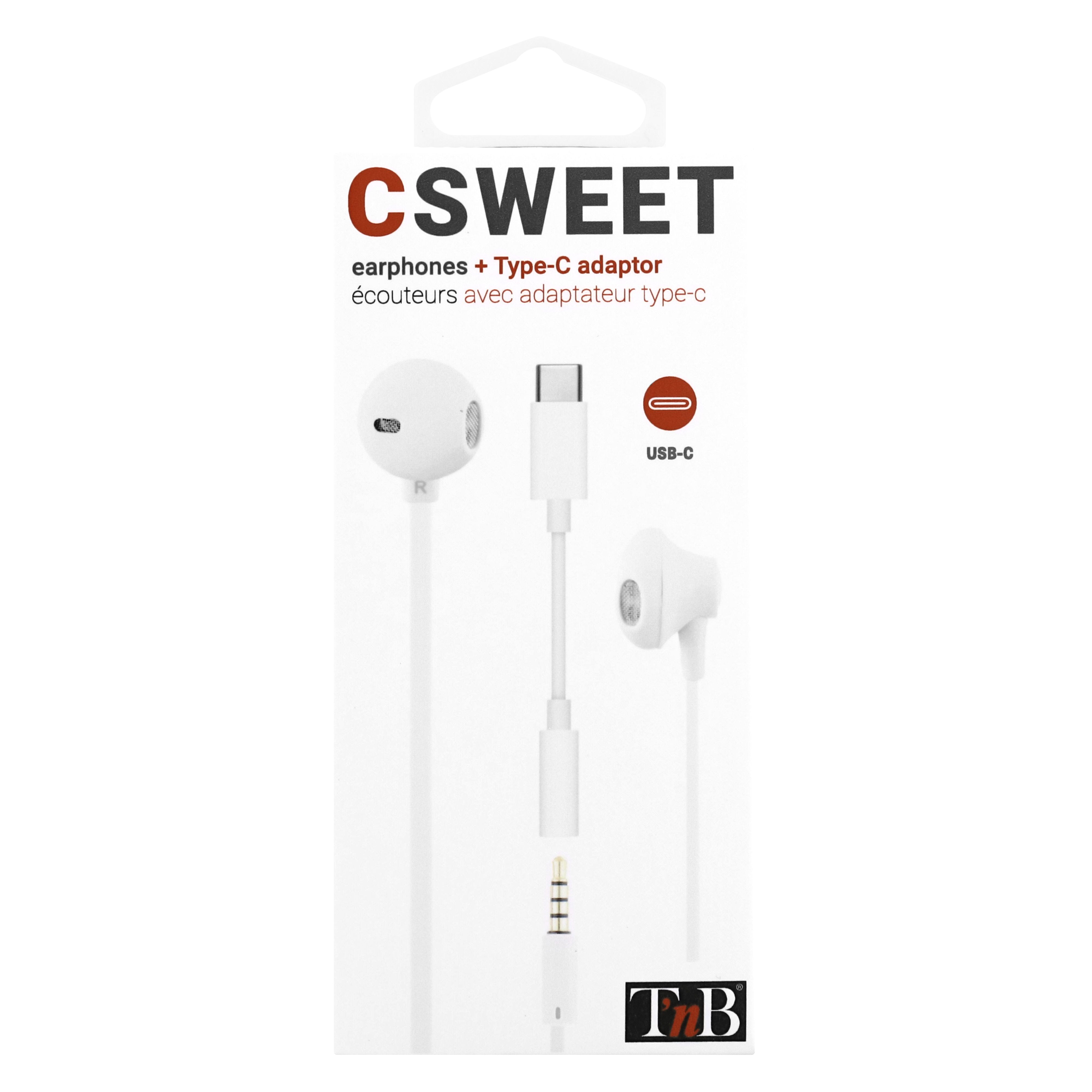 SWEET jack + type-C white wired headphones7