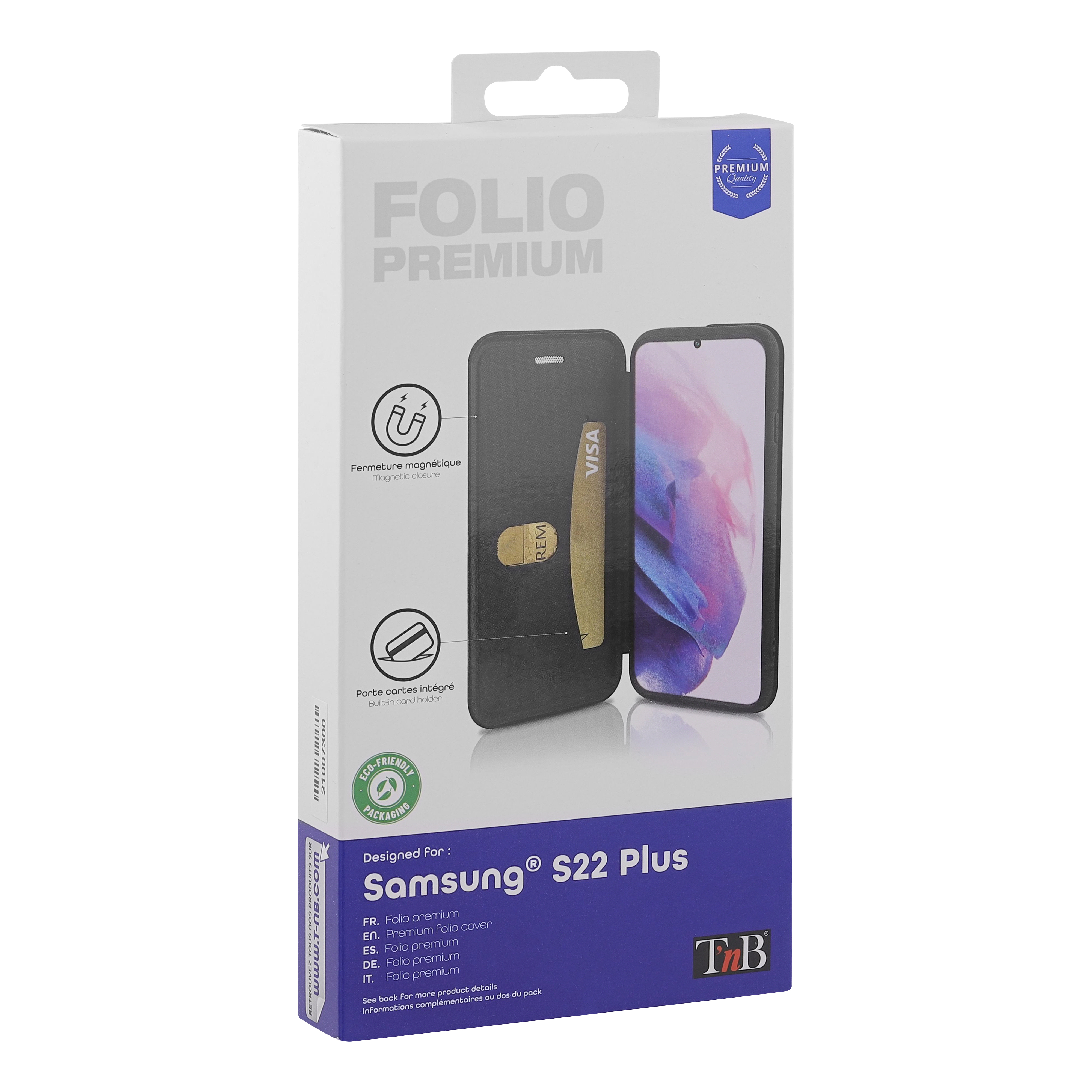 Etui folio premium pour Samsung Galaxy S22 Plus.4