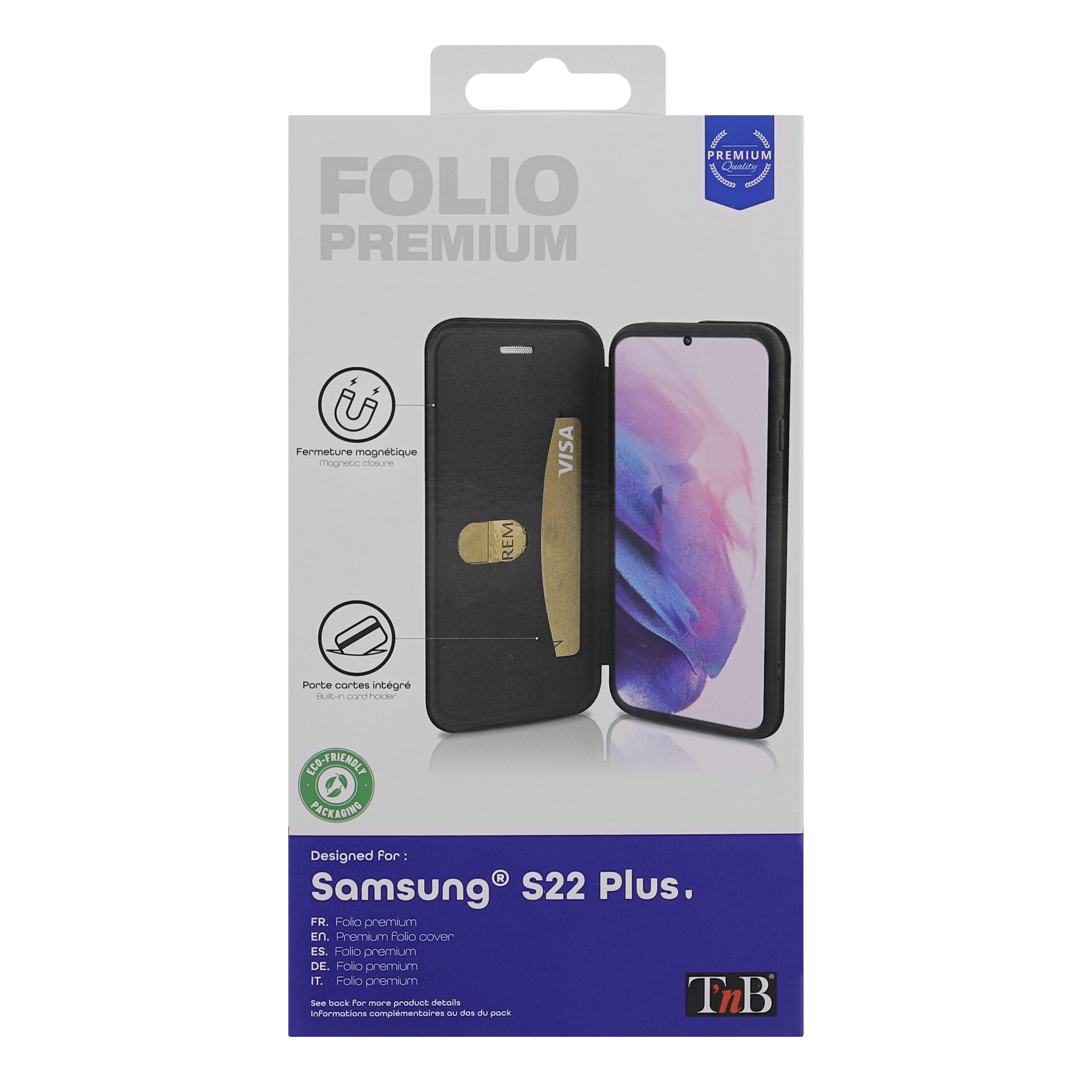 Etui folio premium pour Samsung Galaxy S22 Plus.5