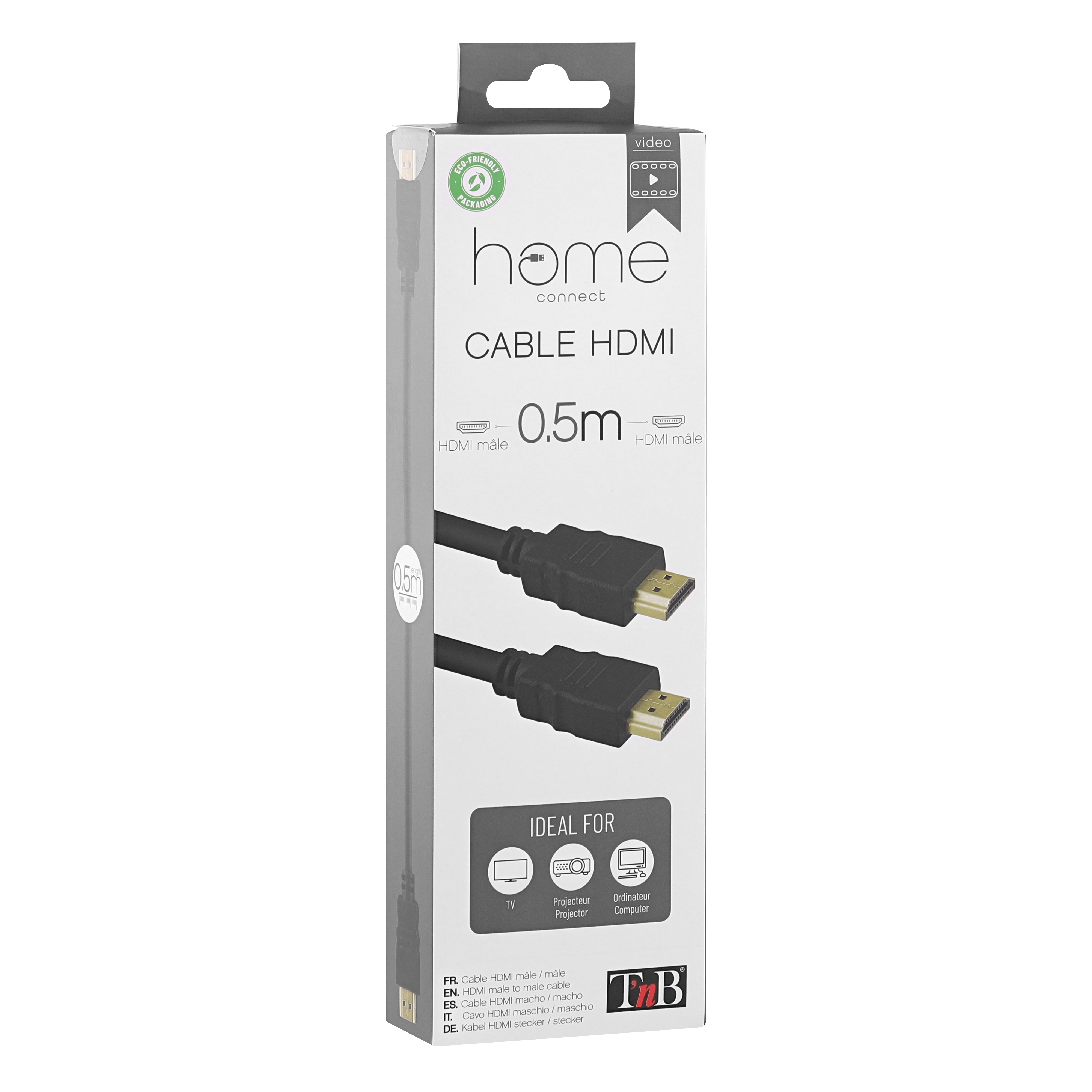 Câble HDMI mâle / HDMI mâle 0,5m4