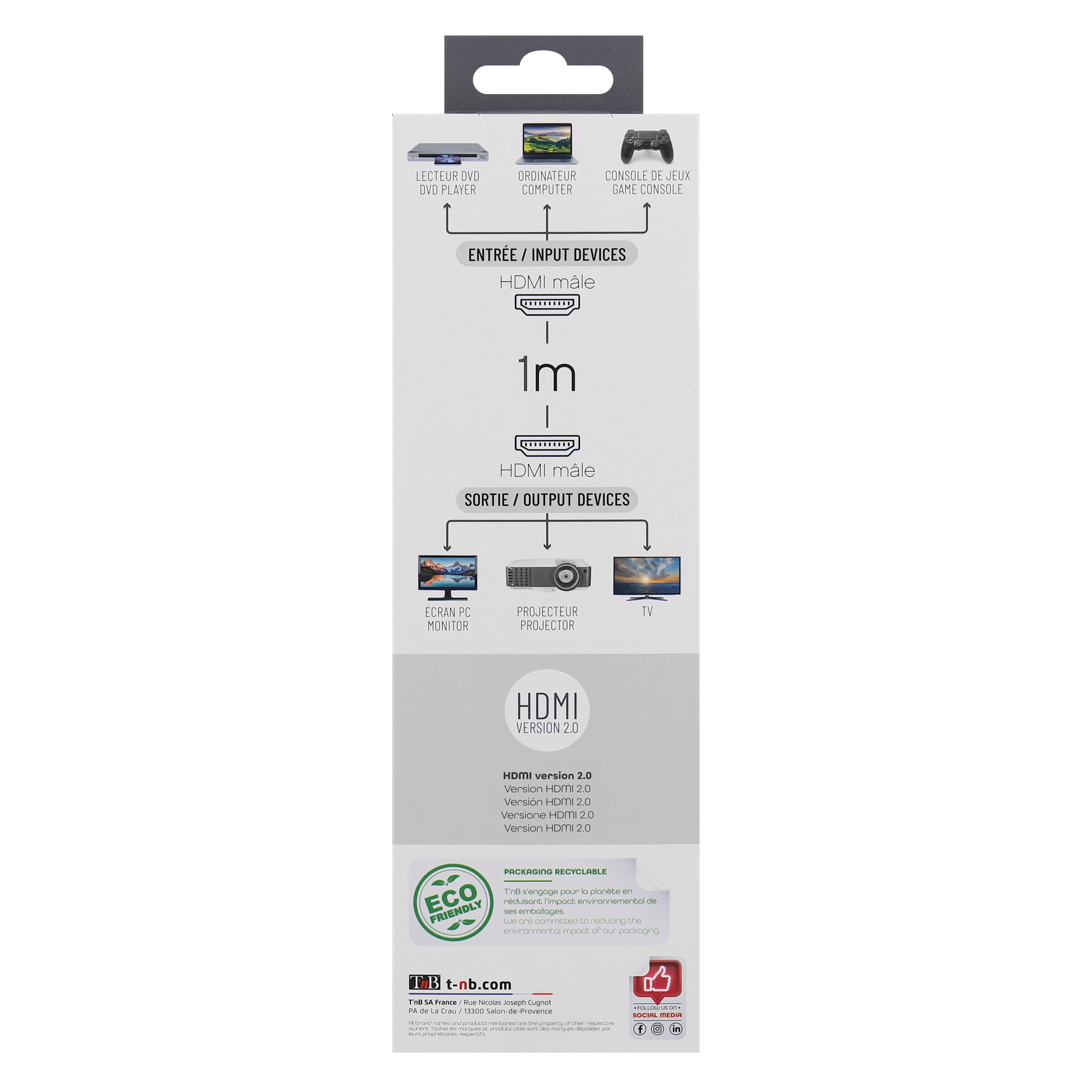 Câble HDMI mâle / HDMI mâle 1m6