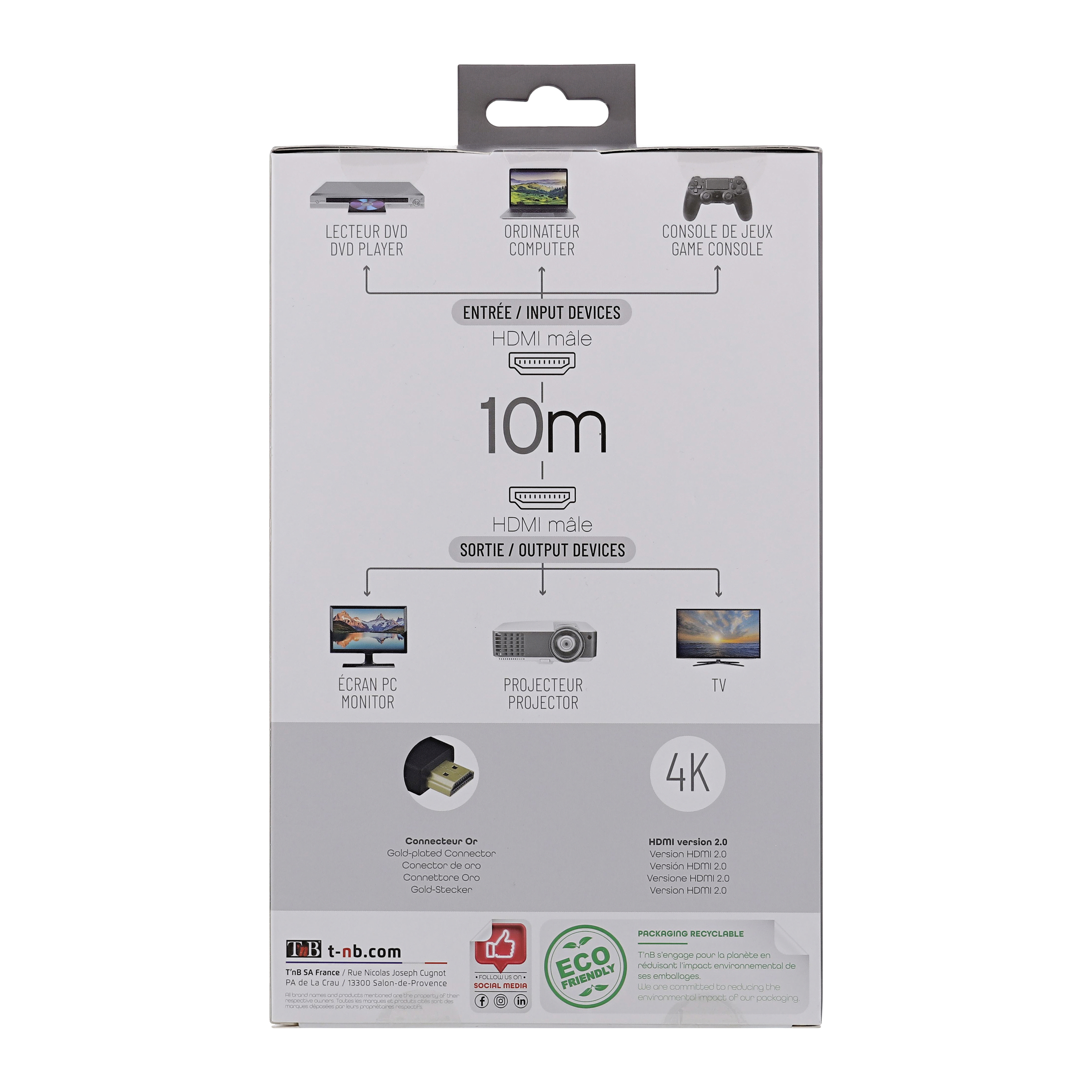 Câble HDMI 2.0 mâle / HDMI mâle 10m6