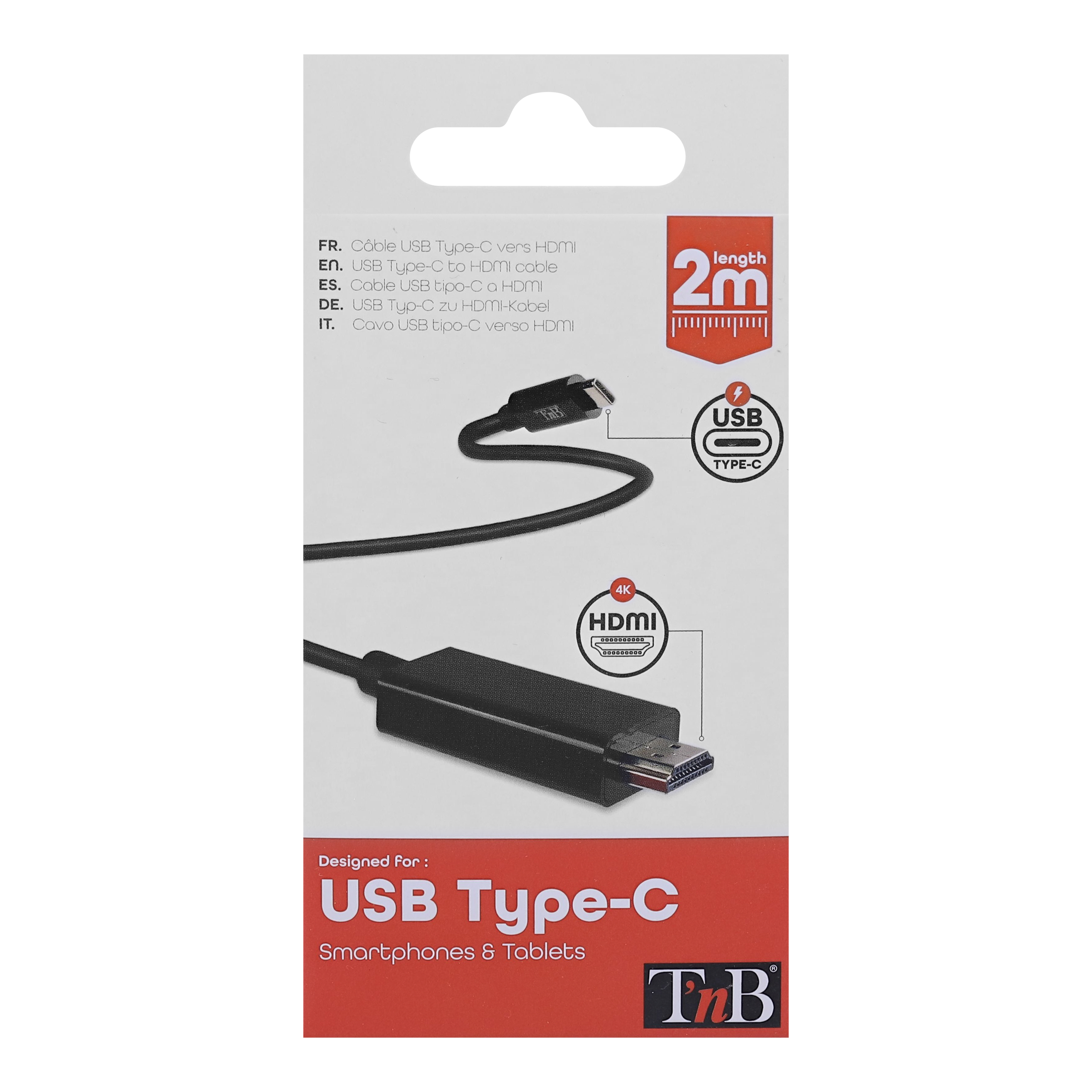 Câble USB Type-C vers HDMI 4K4