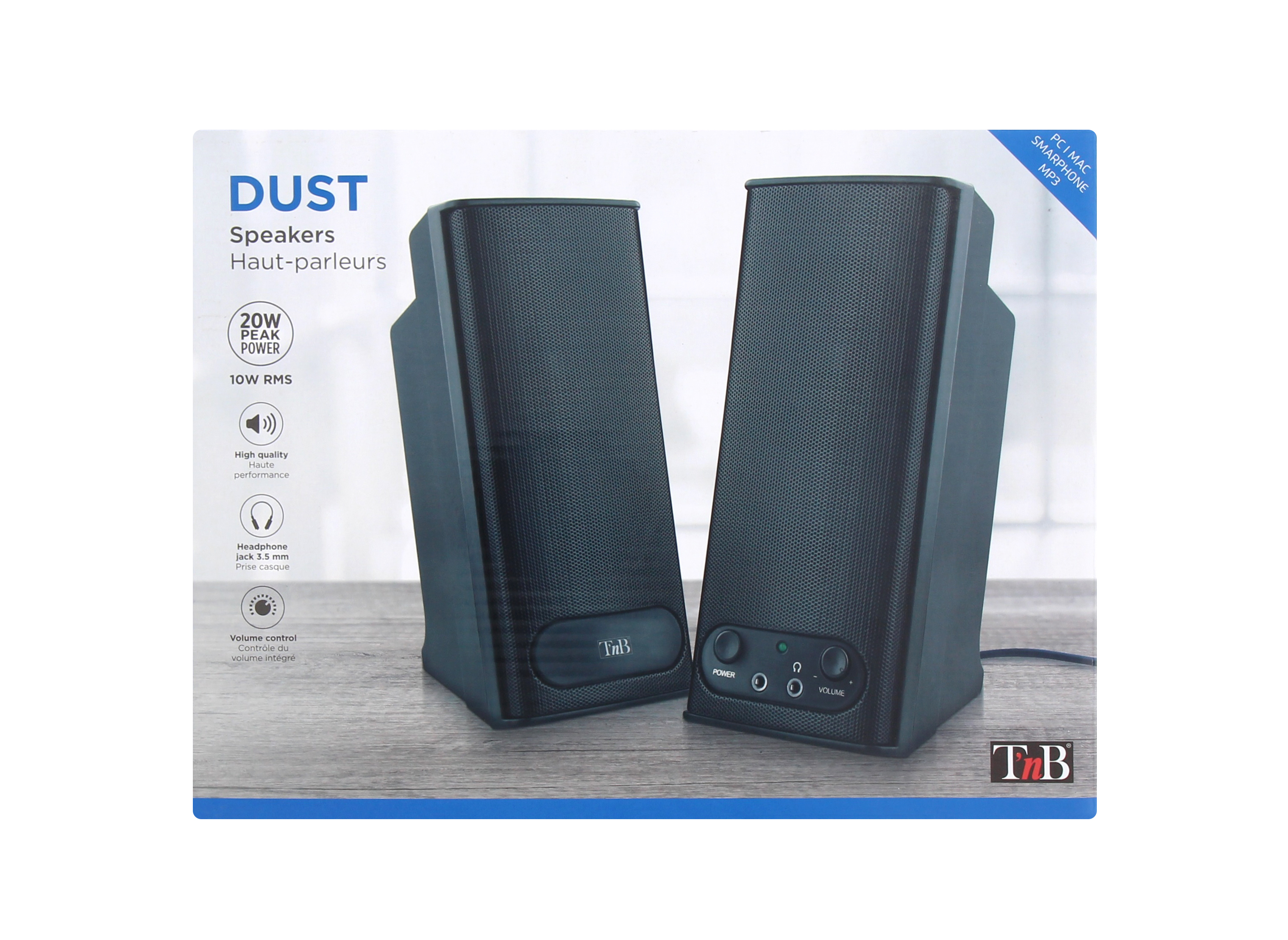 2.0 20W DUST black speakers4