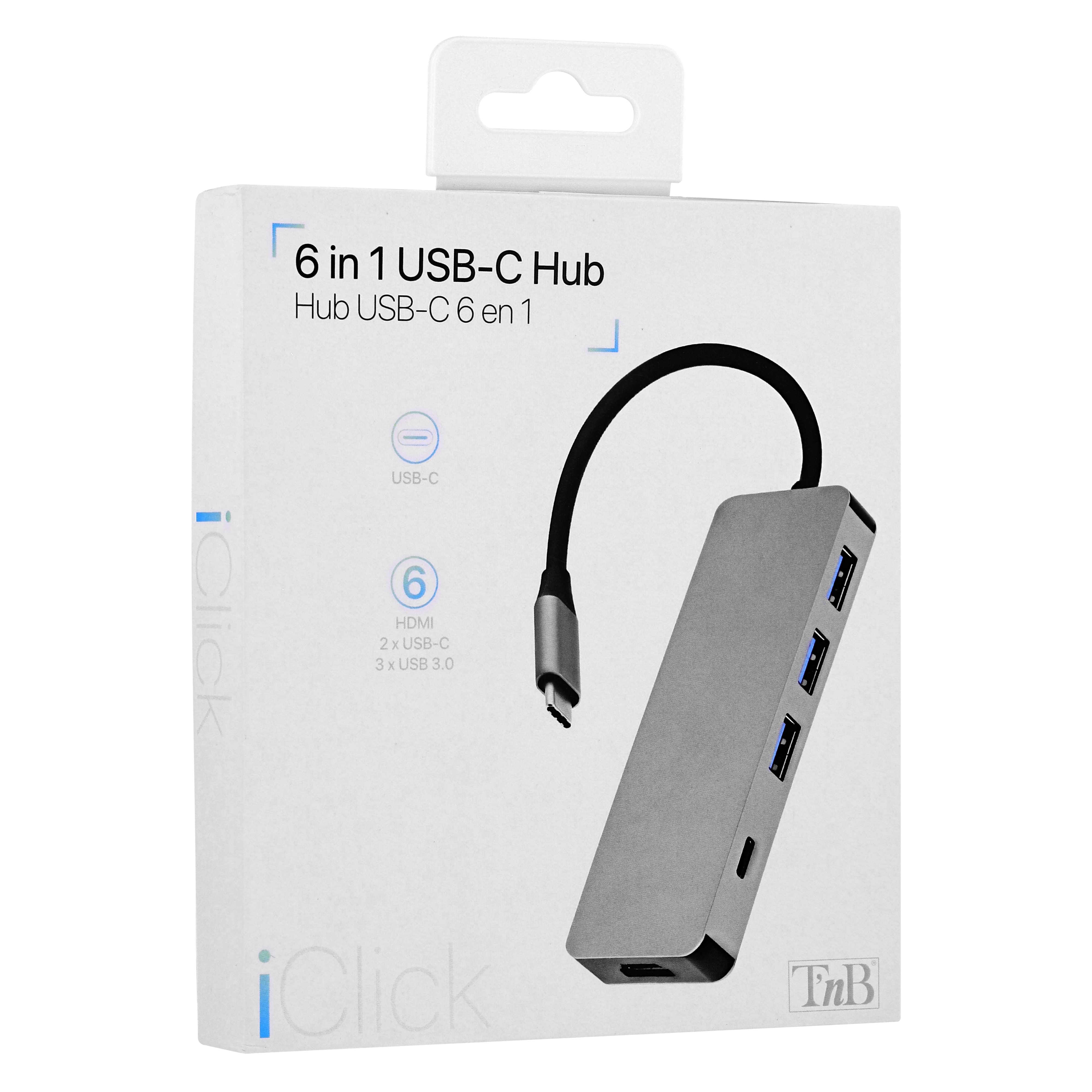 Hub USB Type-C 6 en 1 iClick6