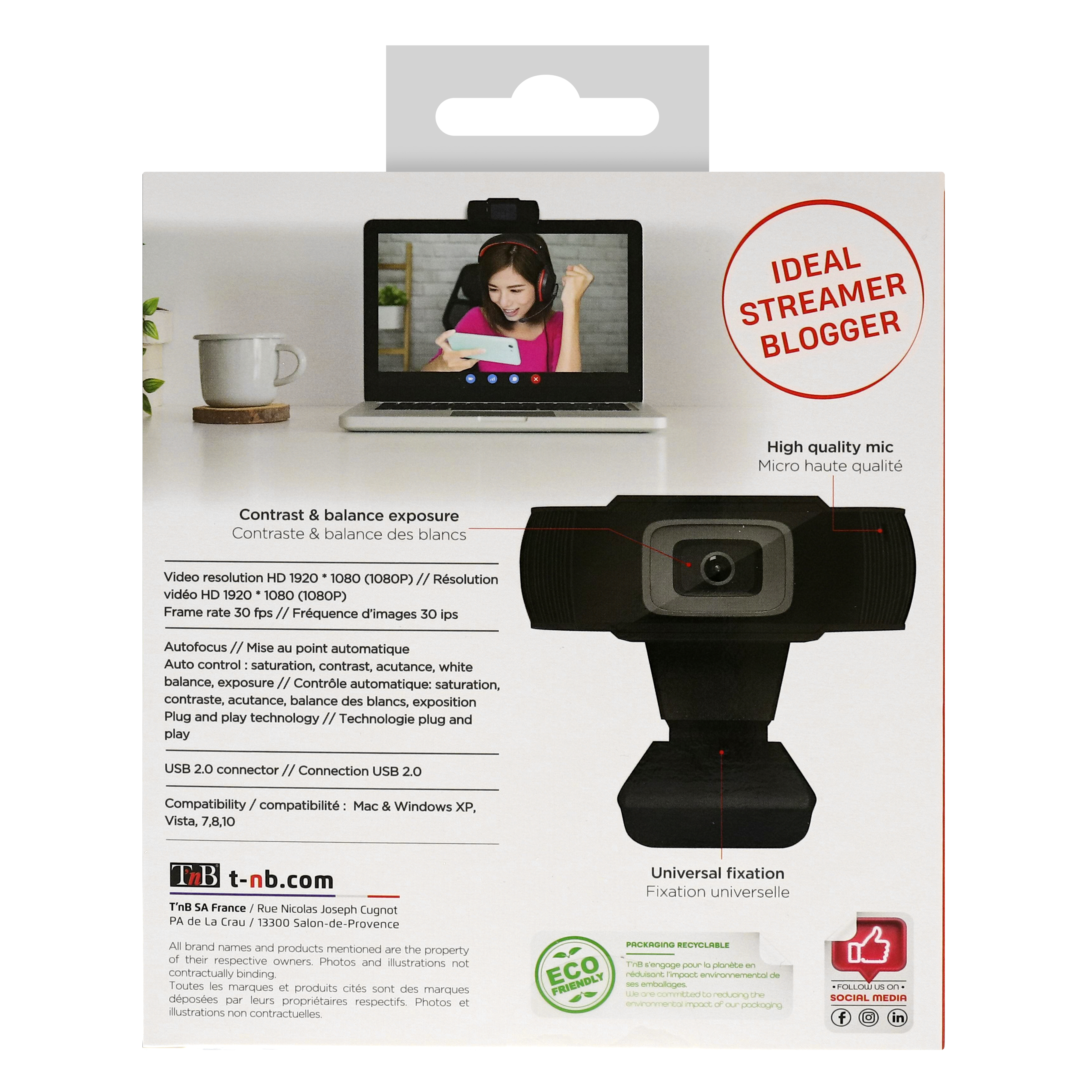 Full HD 1080p autofocus webcam - INFLUENCE6