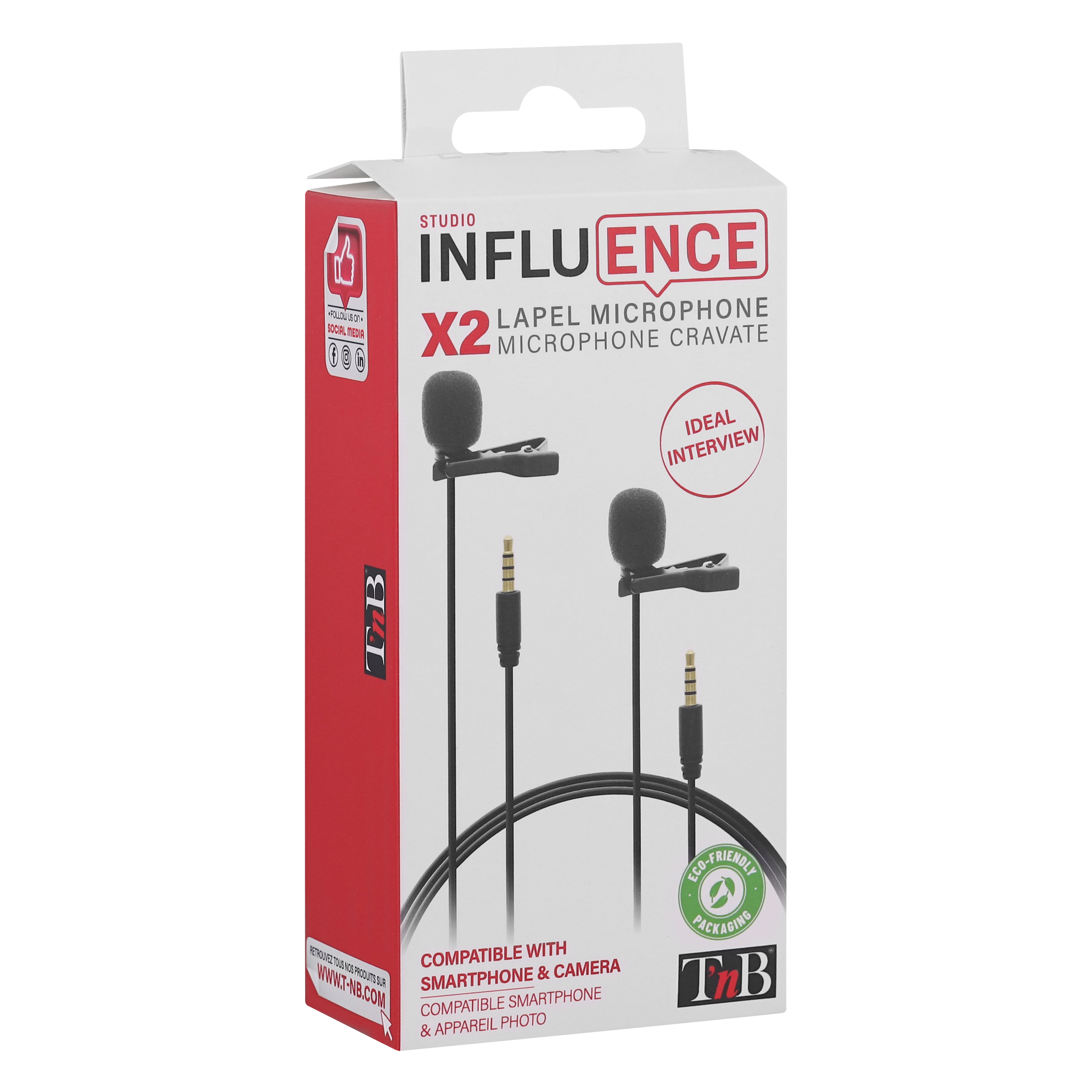 Pack de 2 microphones cravate - INFLUENCE3