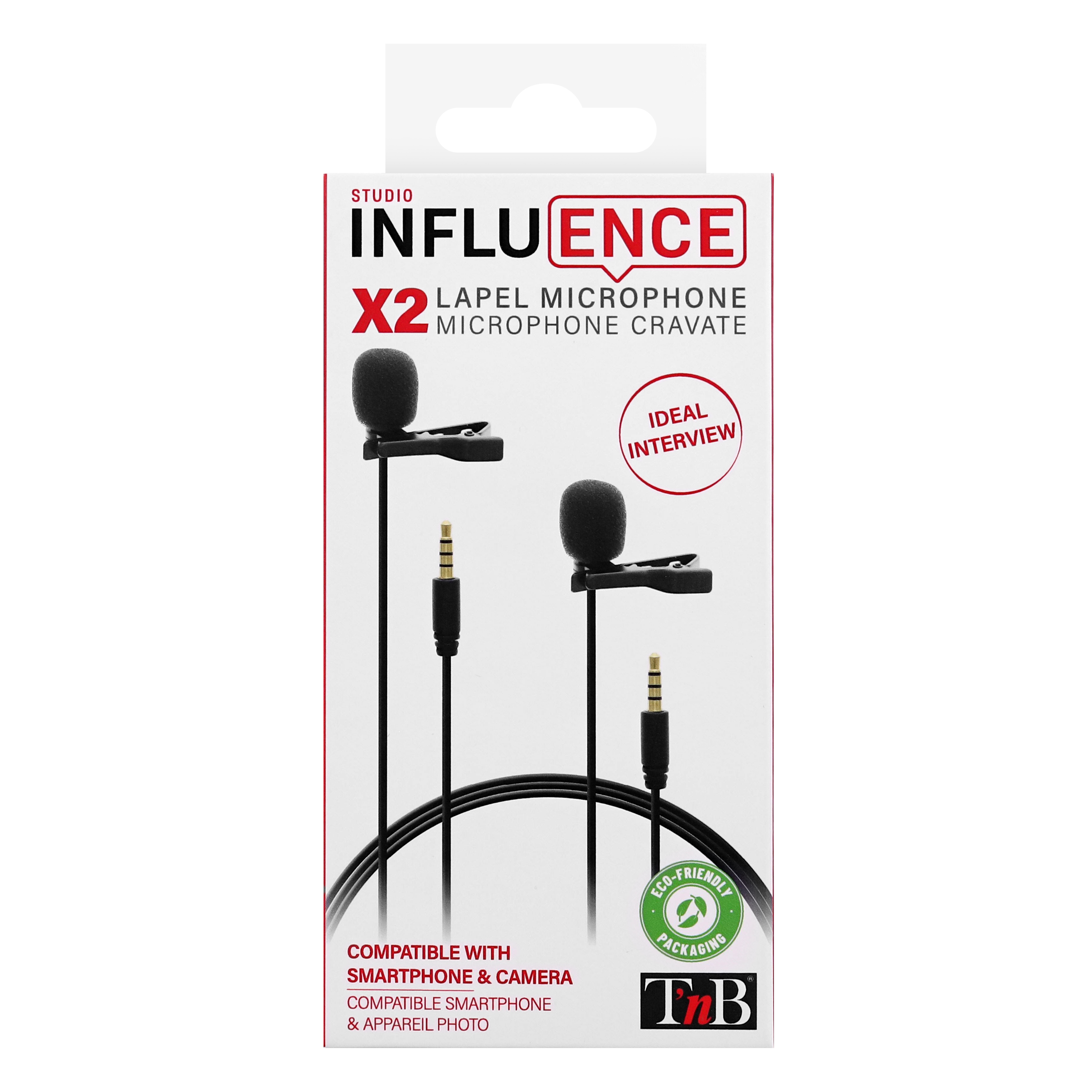 Pack de 2 microphones cravate - INFLUENCE4