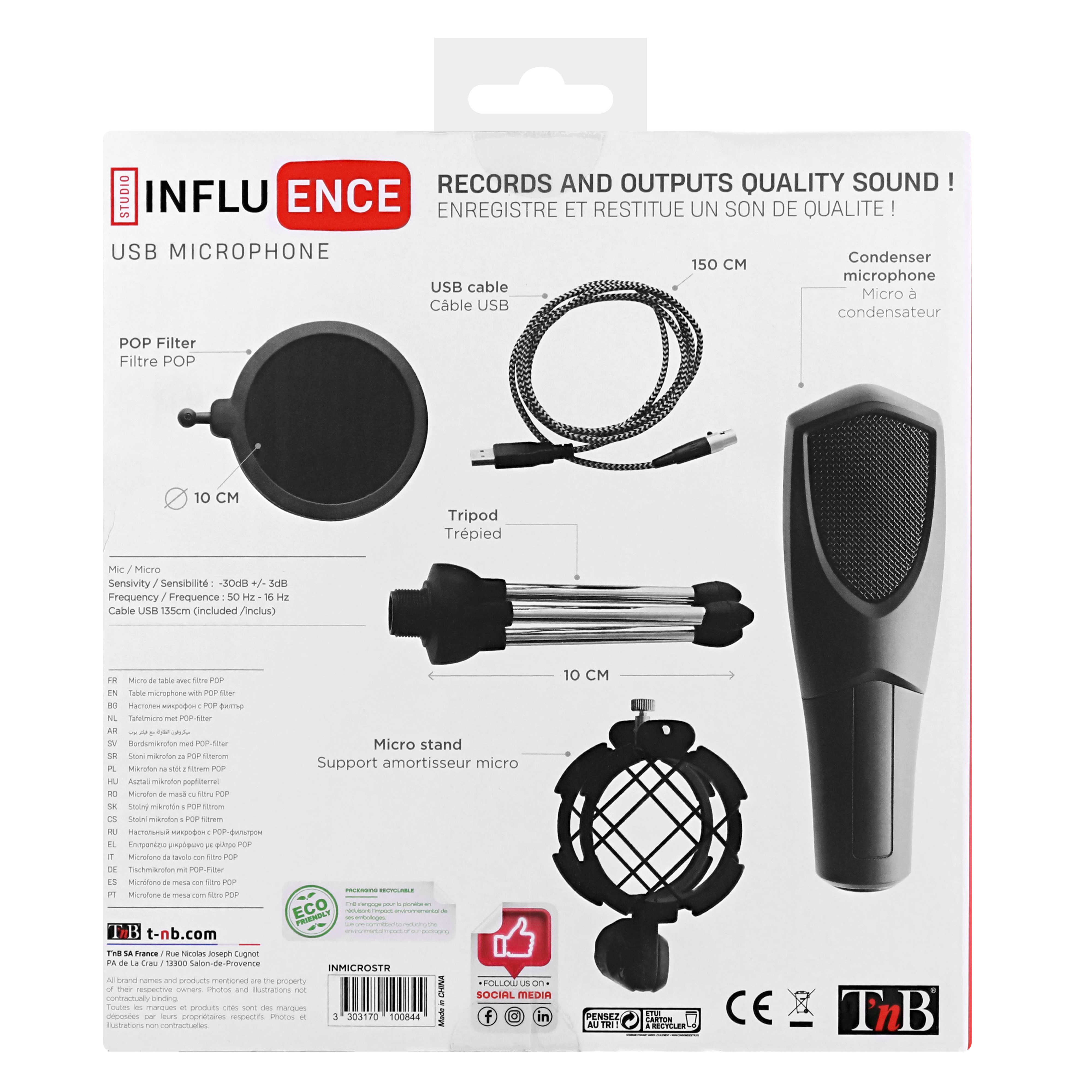 Microphone omnidirectionnel USB - INFLUENCE7