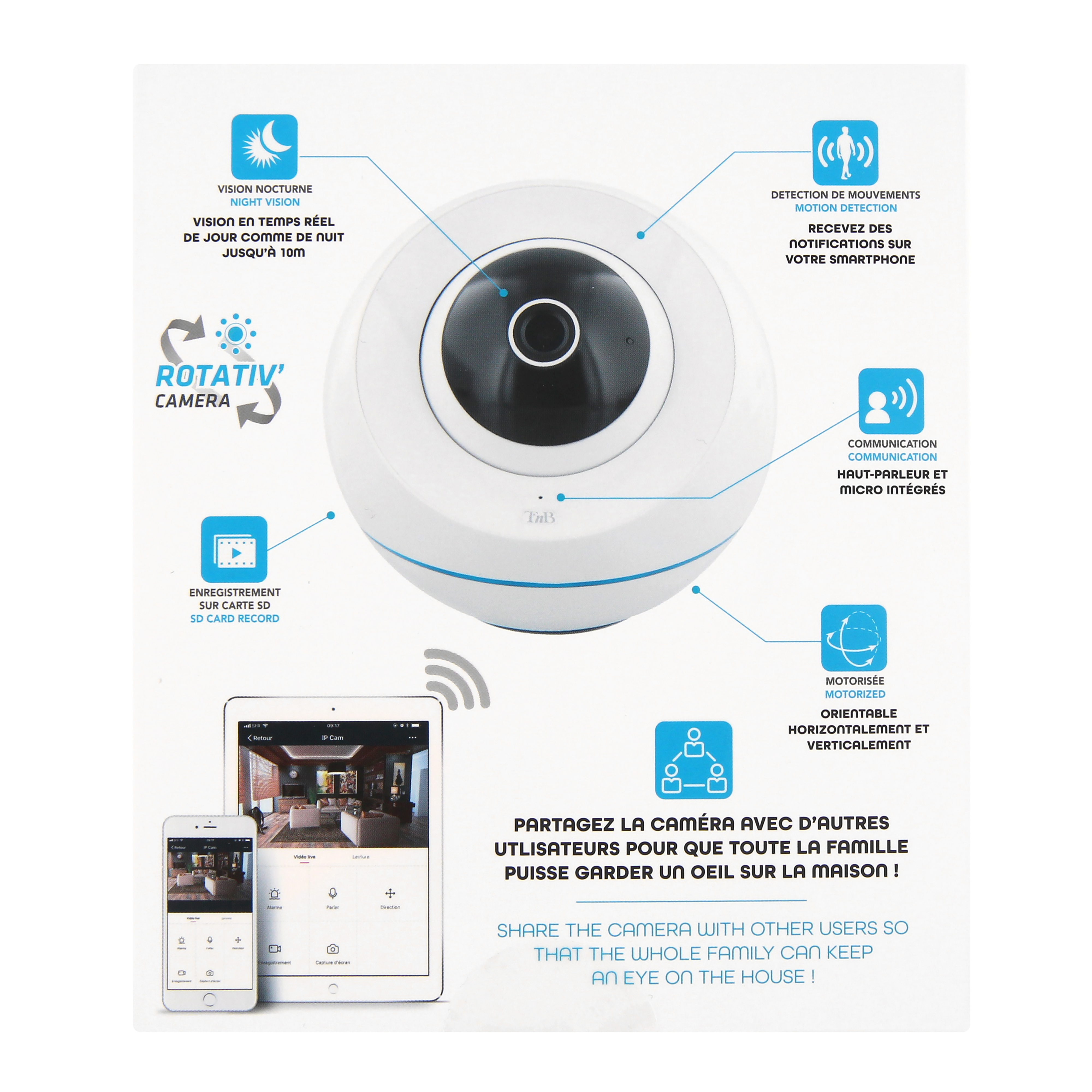 180° rotating connected surveillance camera7