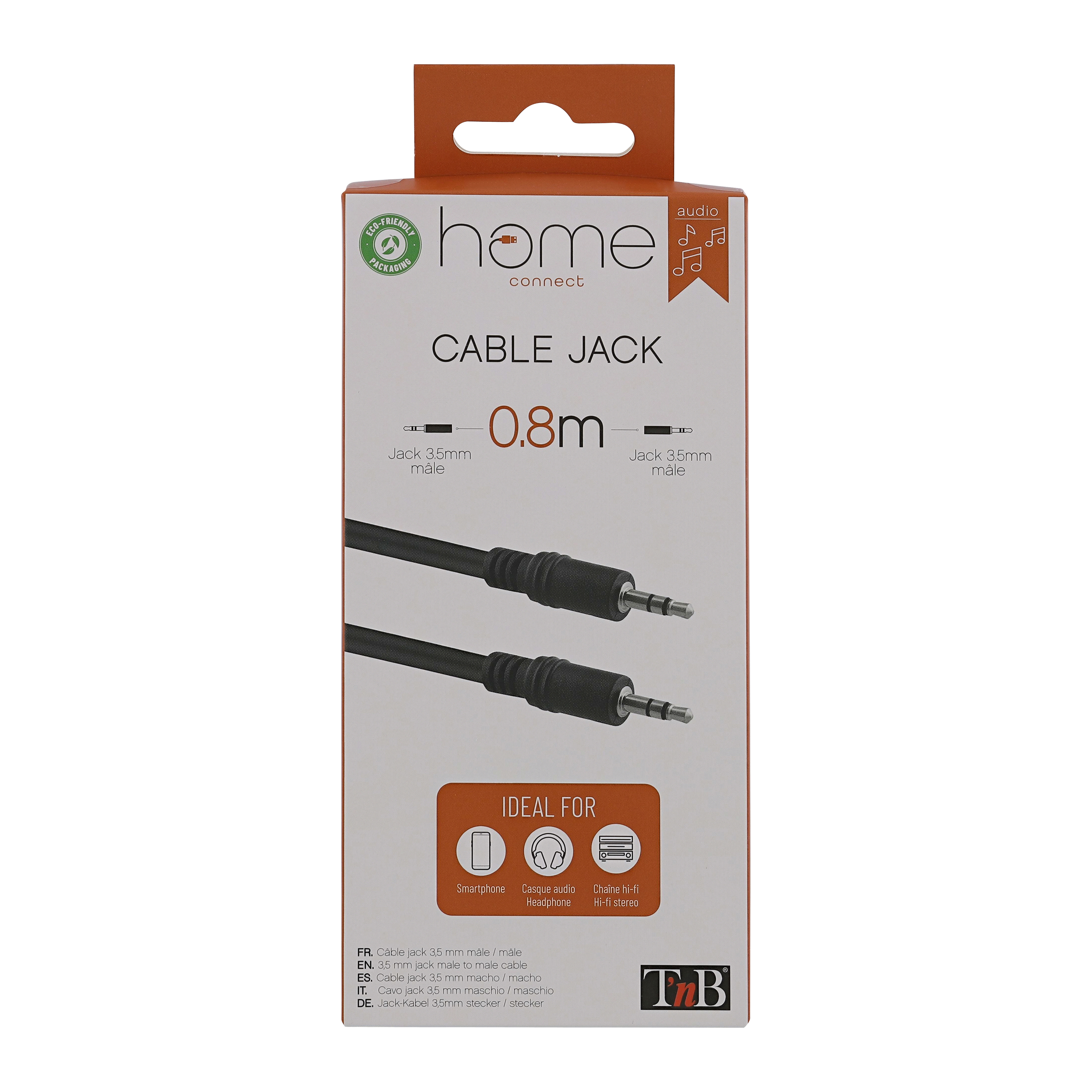 3.5mm male jack / 3.5mm male jack cable 80 cm5