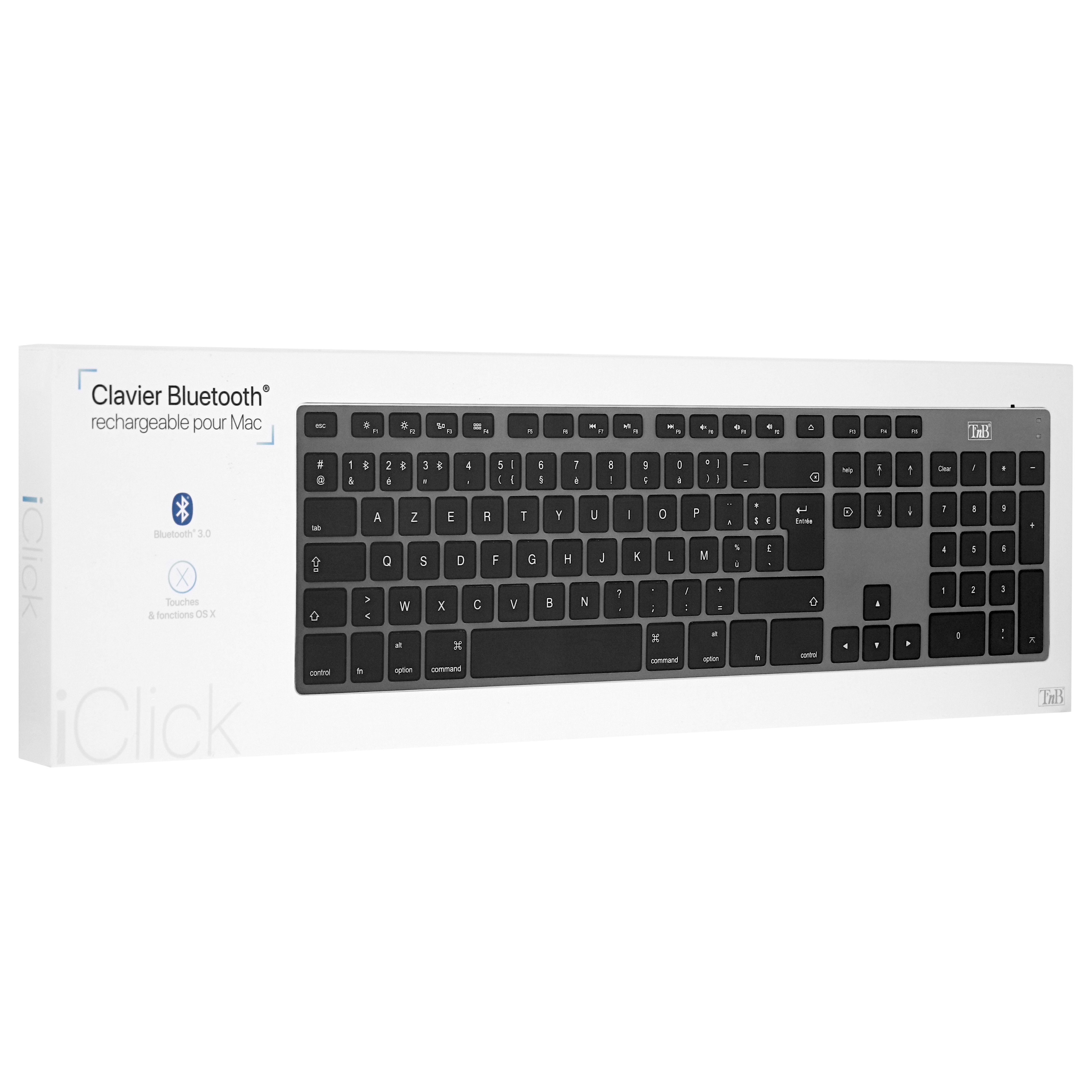 Clavier Bluetooth rechargeable pour mac iClick5