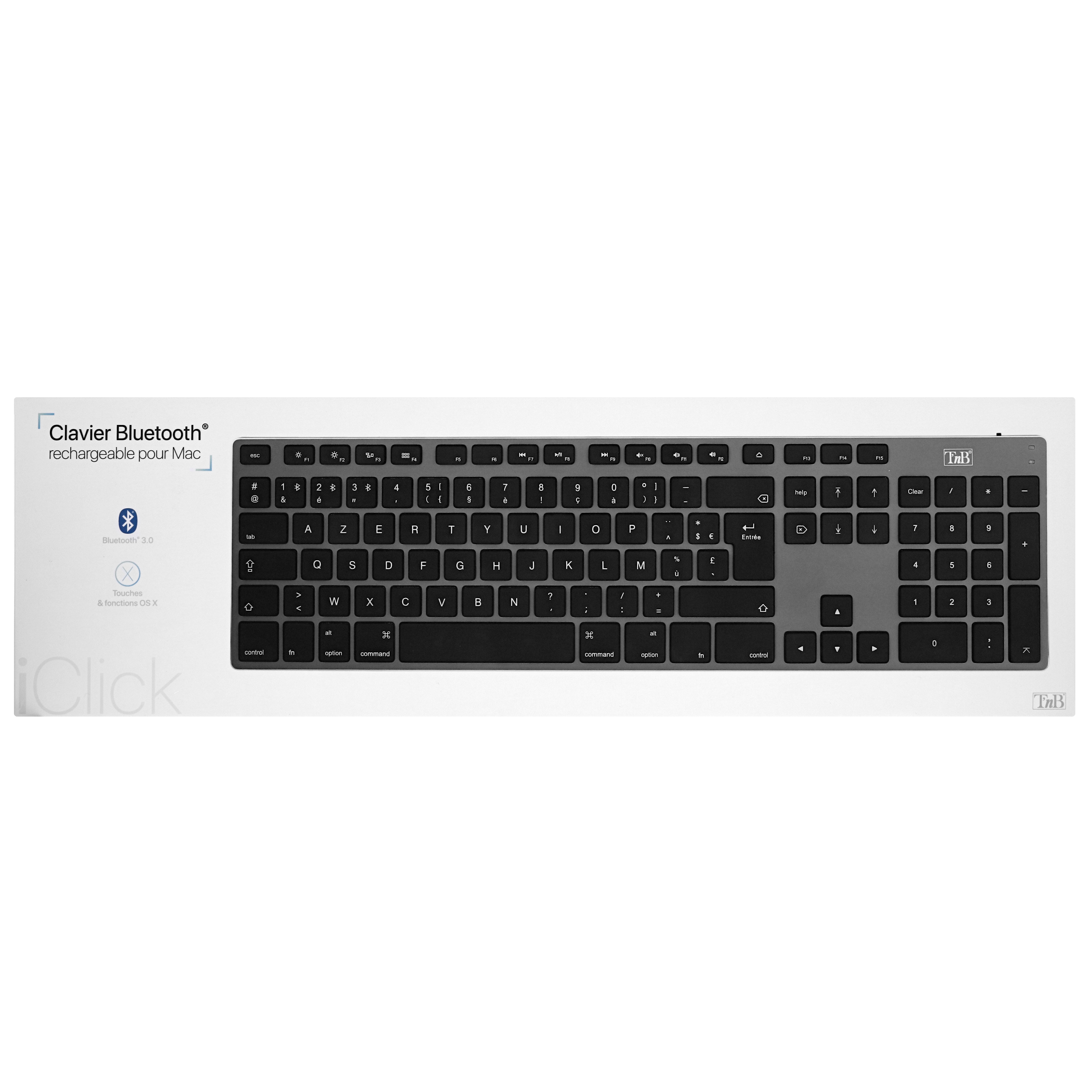 Rechargeable Bluetooth keyboard for Mac iClick6