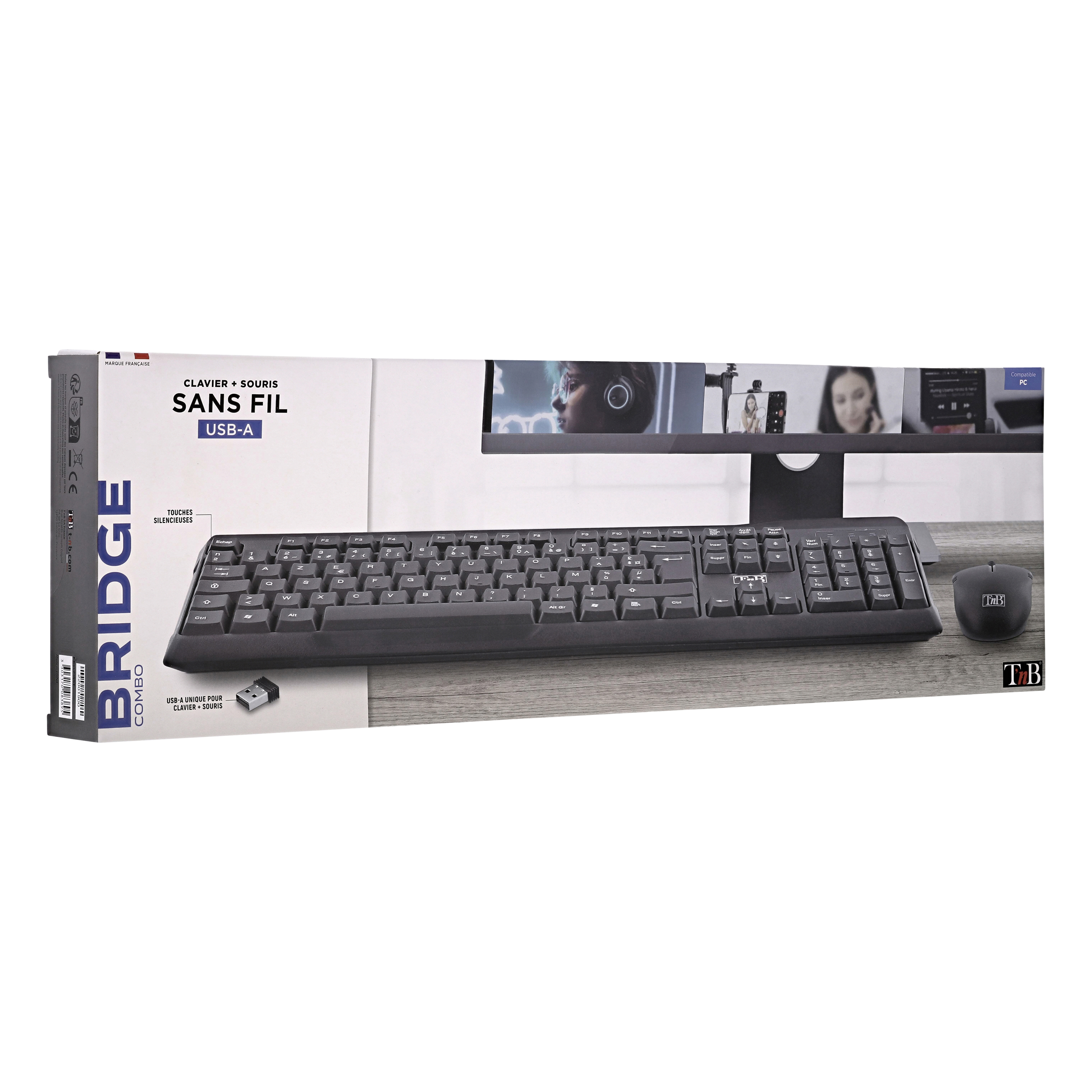 Wireless keyboard + mouse pack8