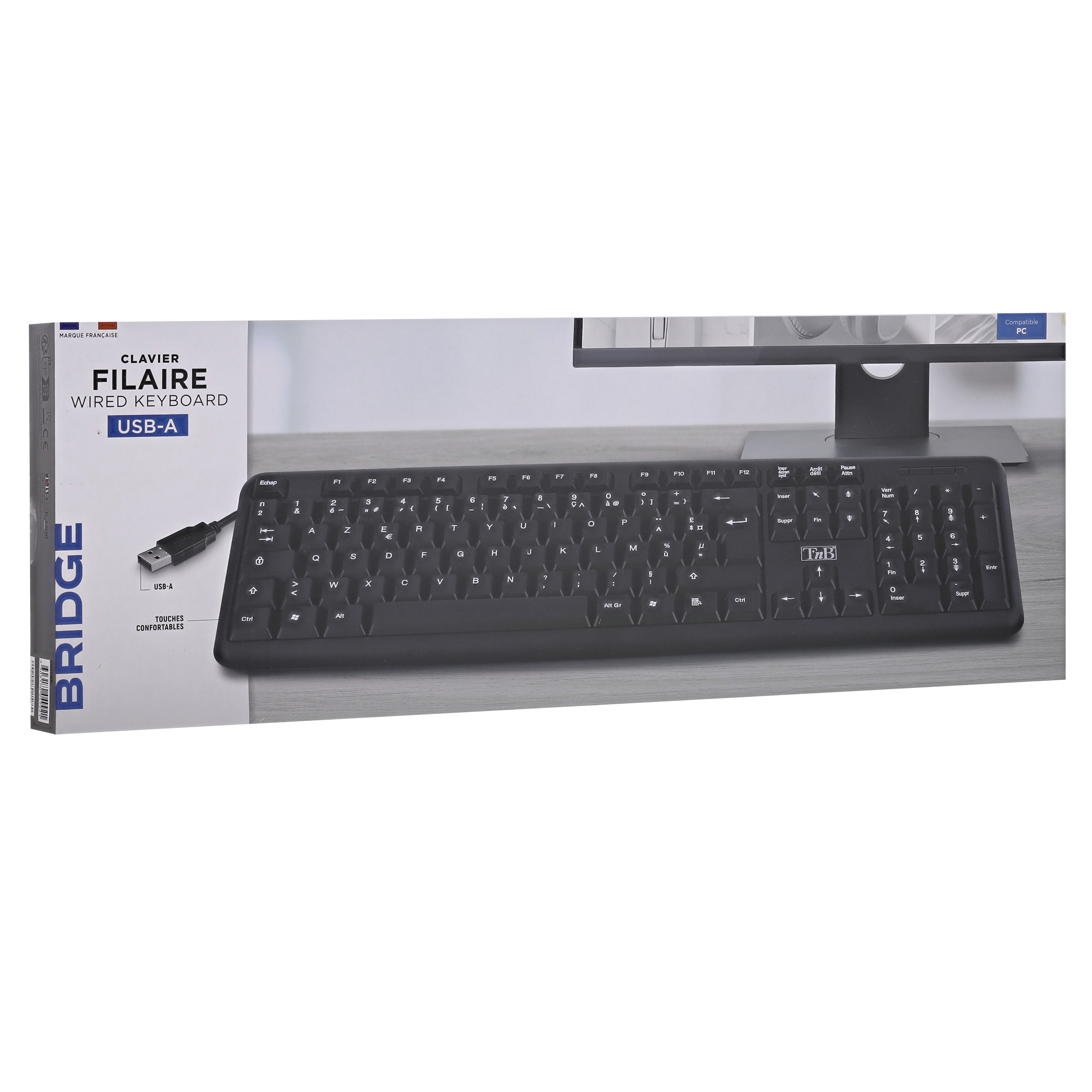 Clavier filaire confortable BRIDGE3