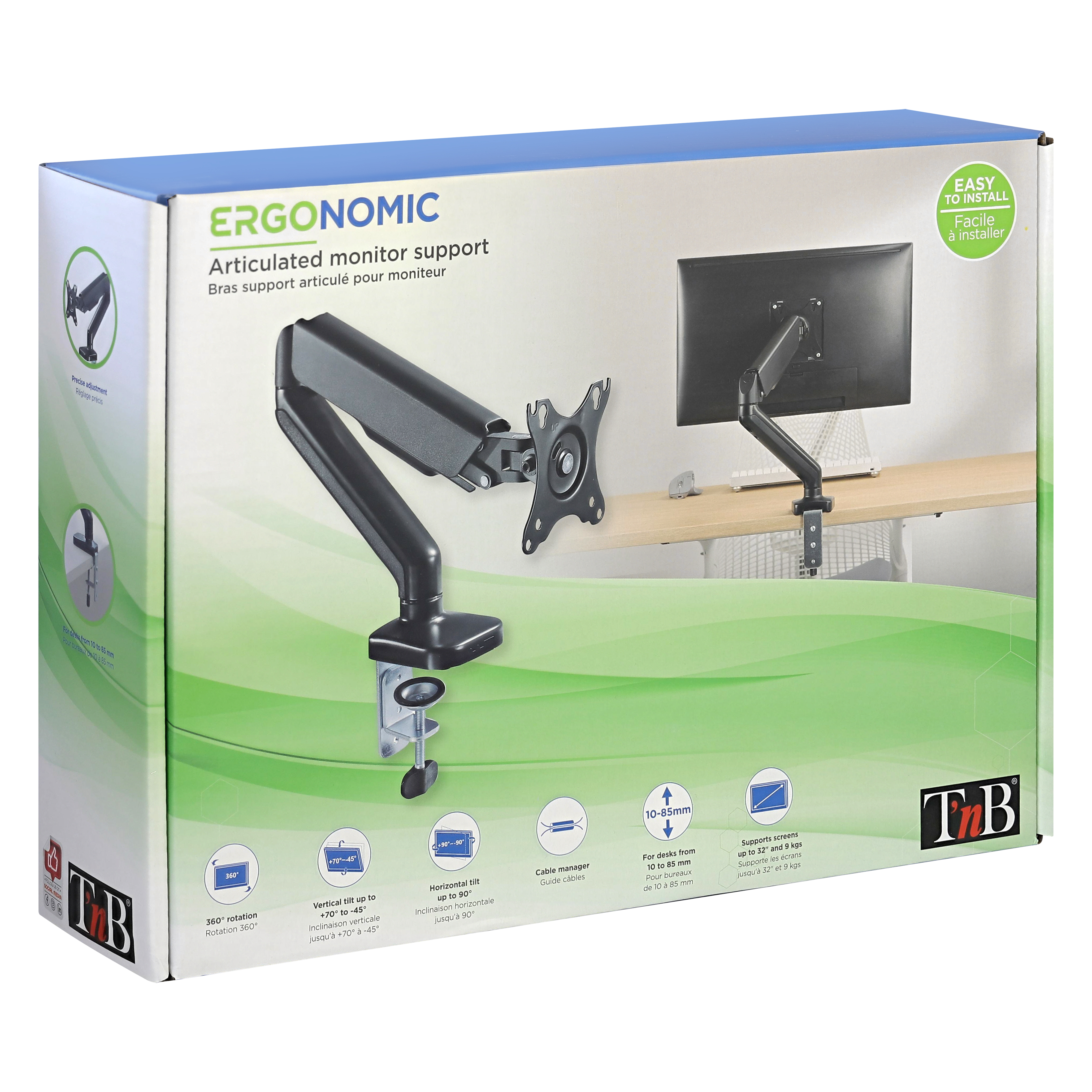 Bras support articulé pour moniteur4