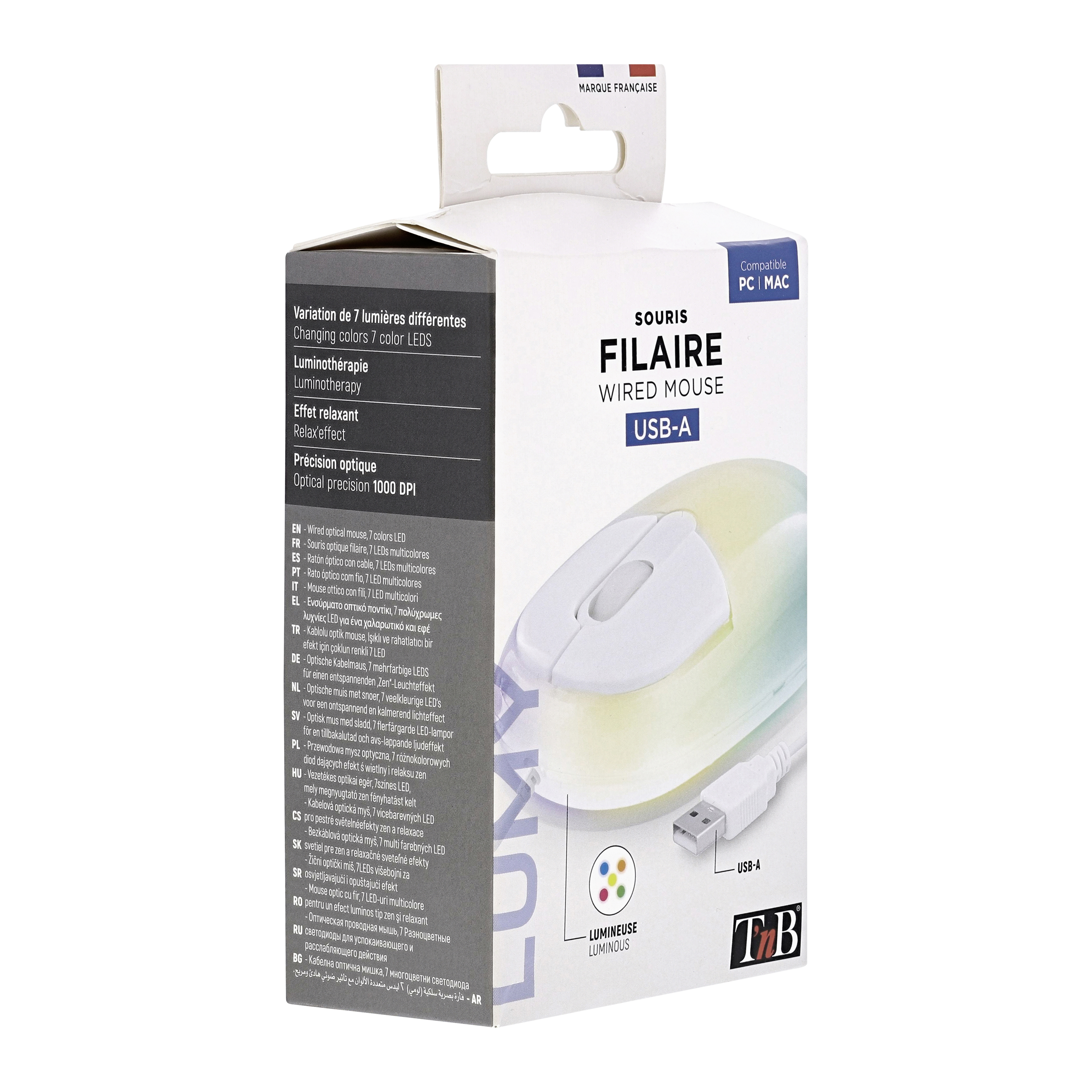 Souris filaire lumineuse LUMY8