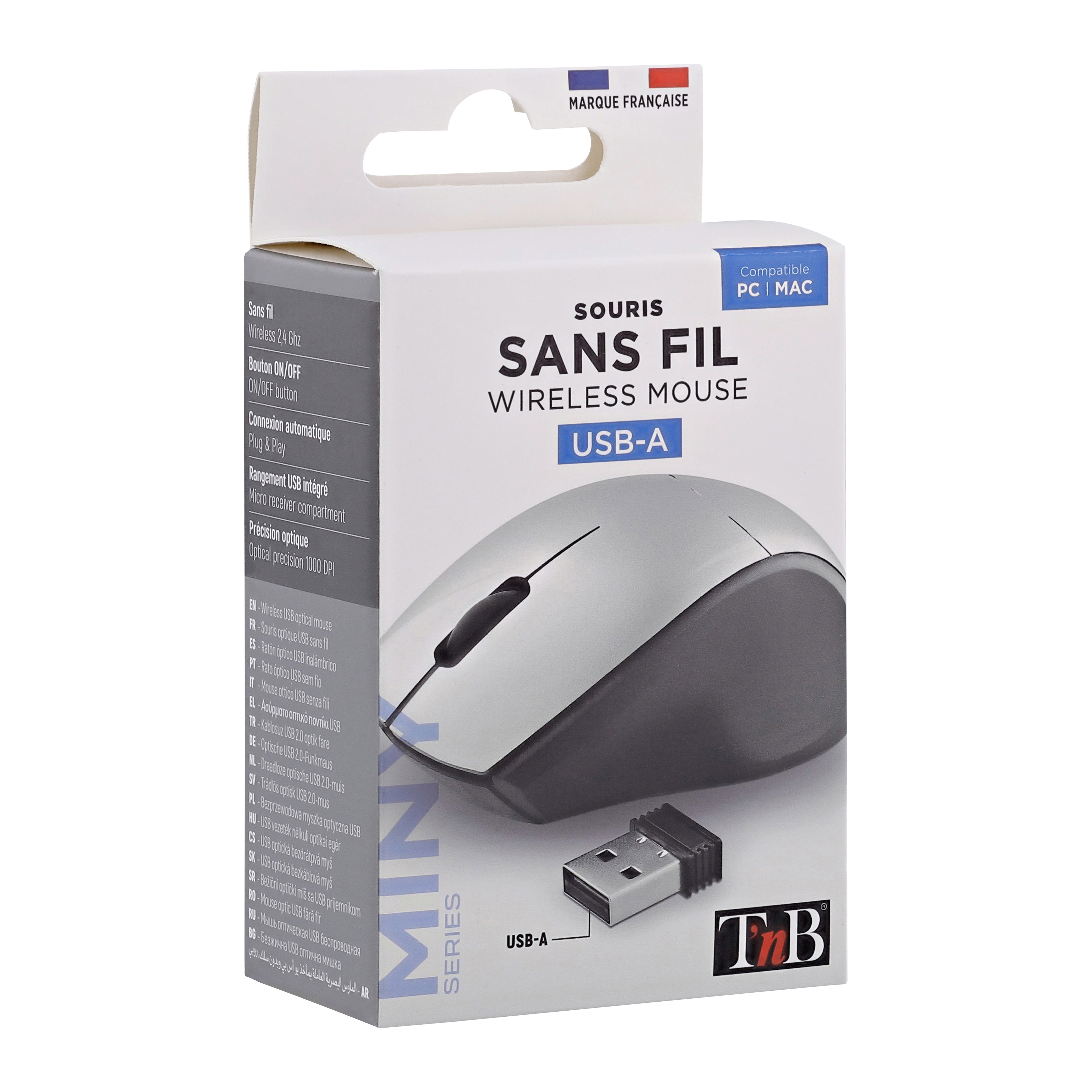 Souris sans fil MINY grise10