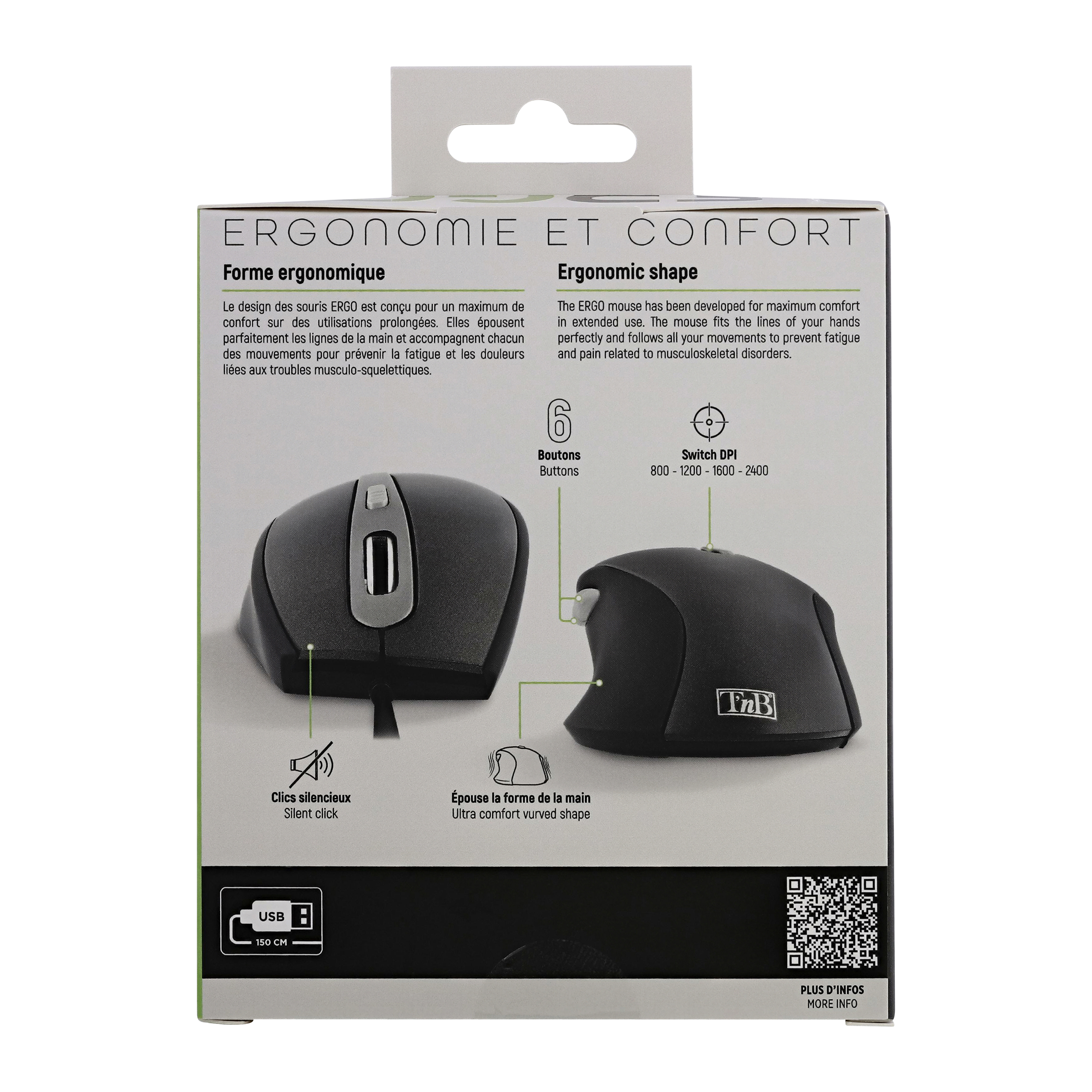 Souris filaire ergonomique OFFICE7