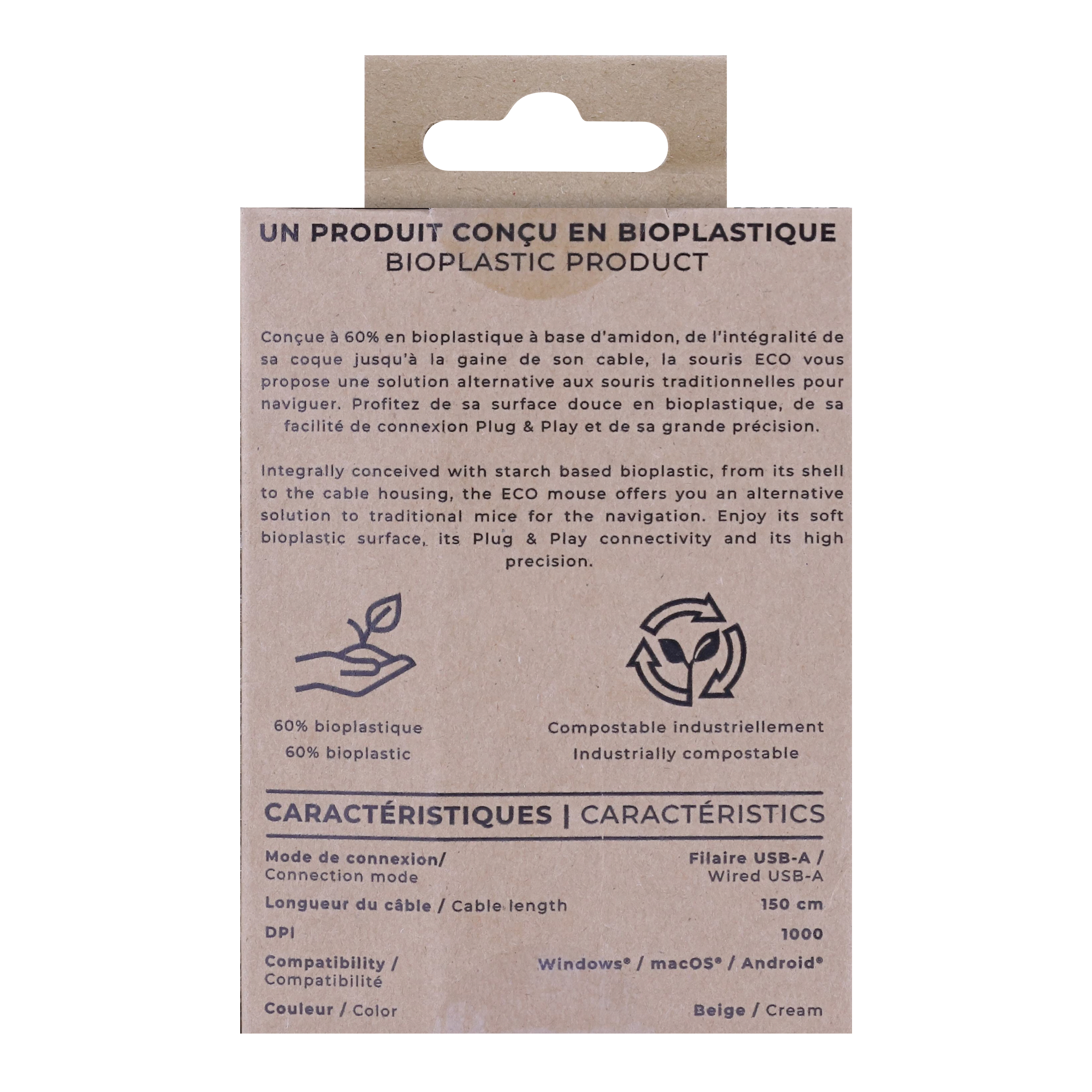 Souris filaire en bioplastique - ECO5