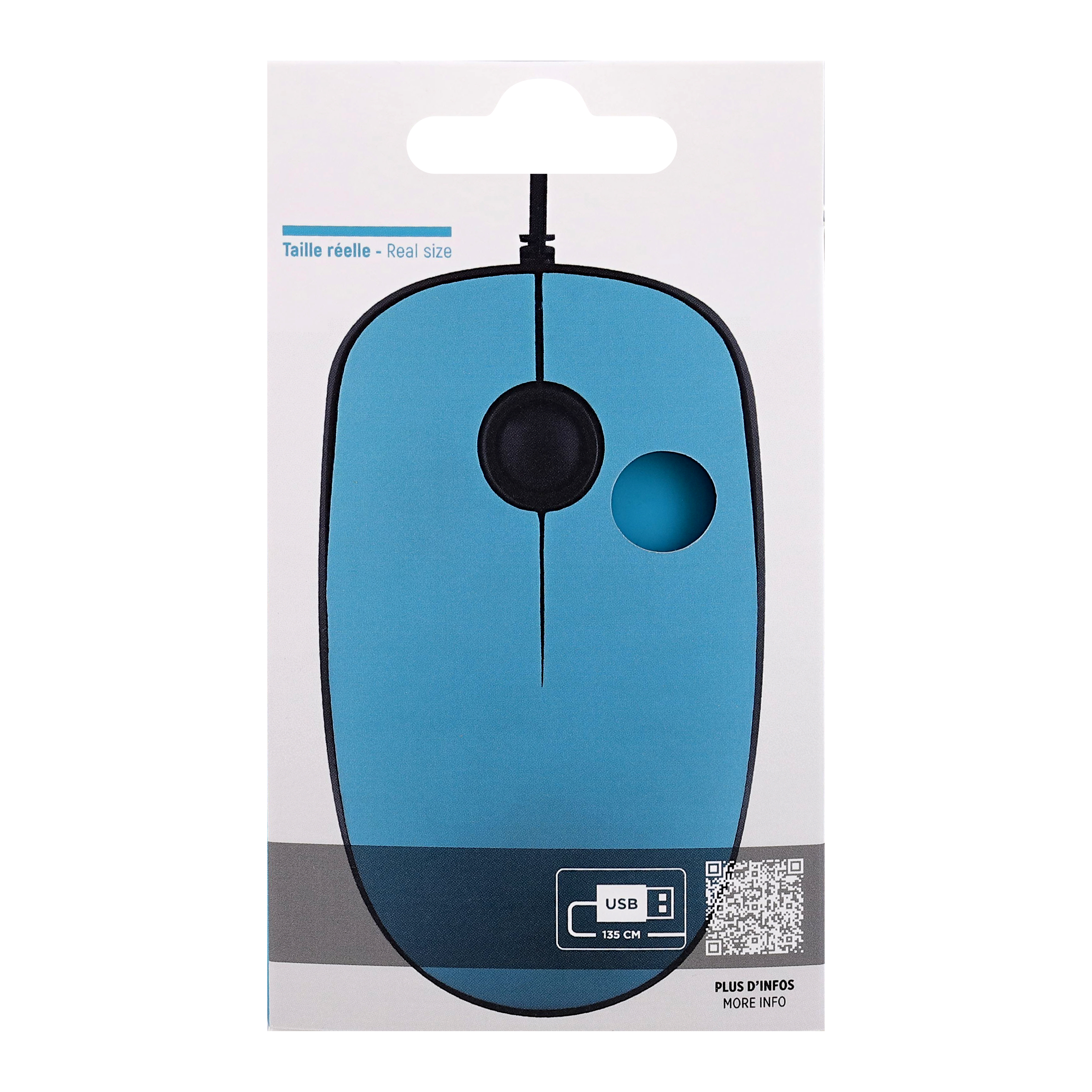 SUNSET Blue USB-A & USB-C Wired Mouse5