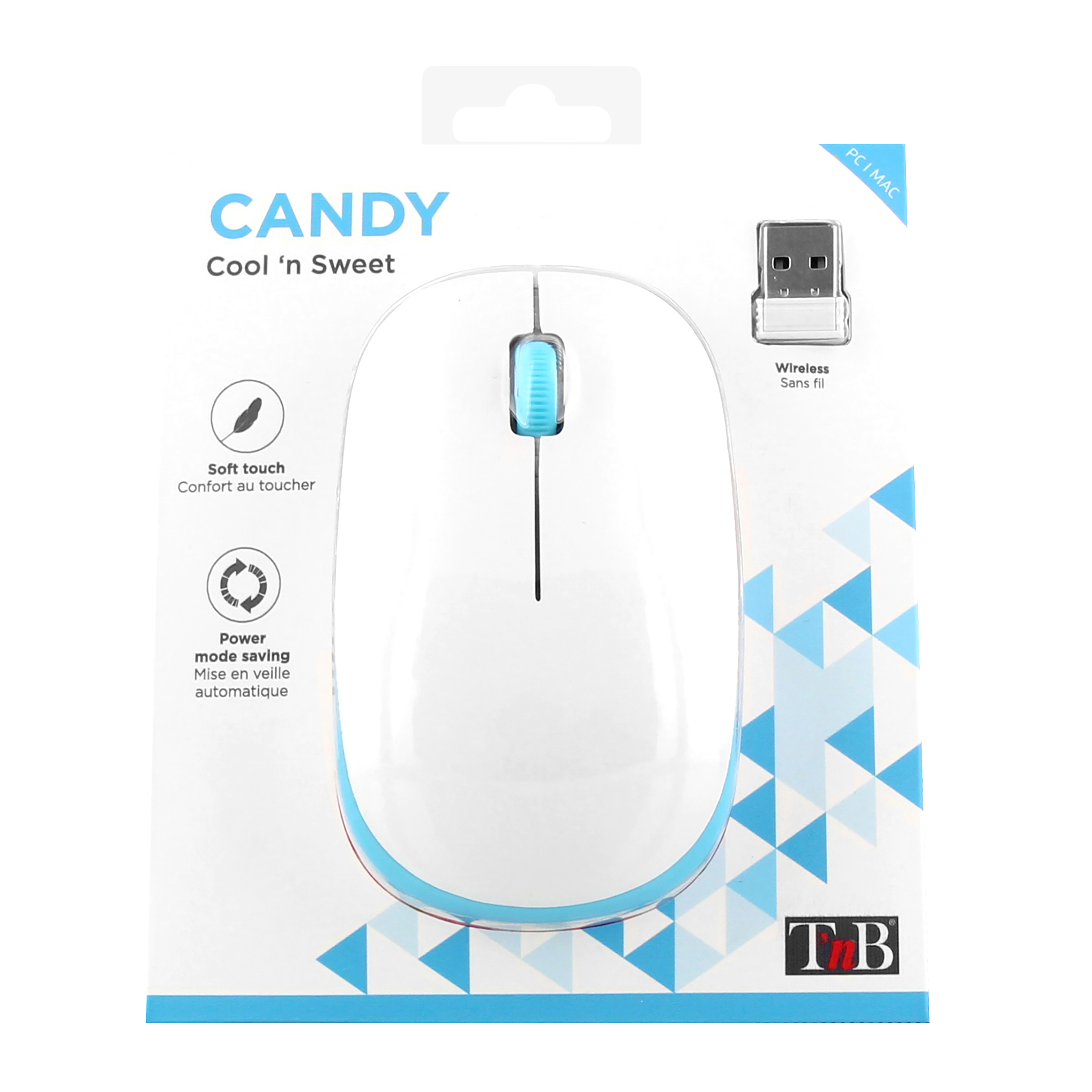 Souris sans fil CANDY bleue5