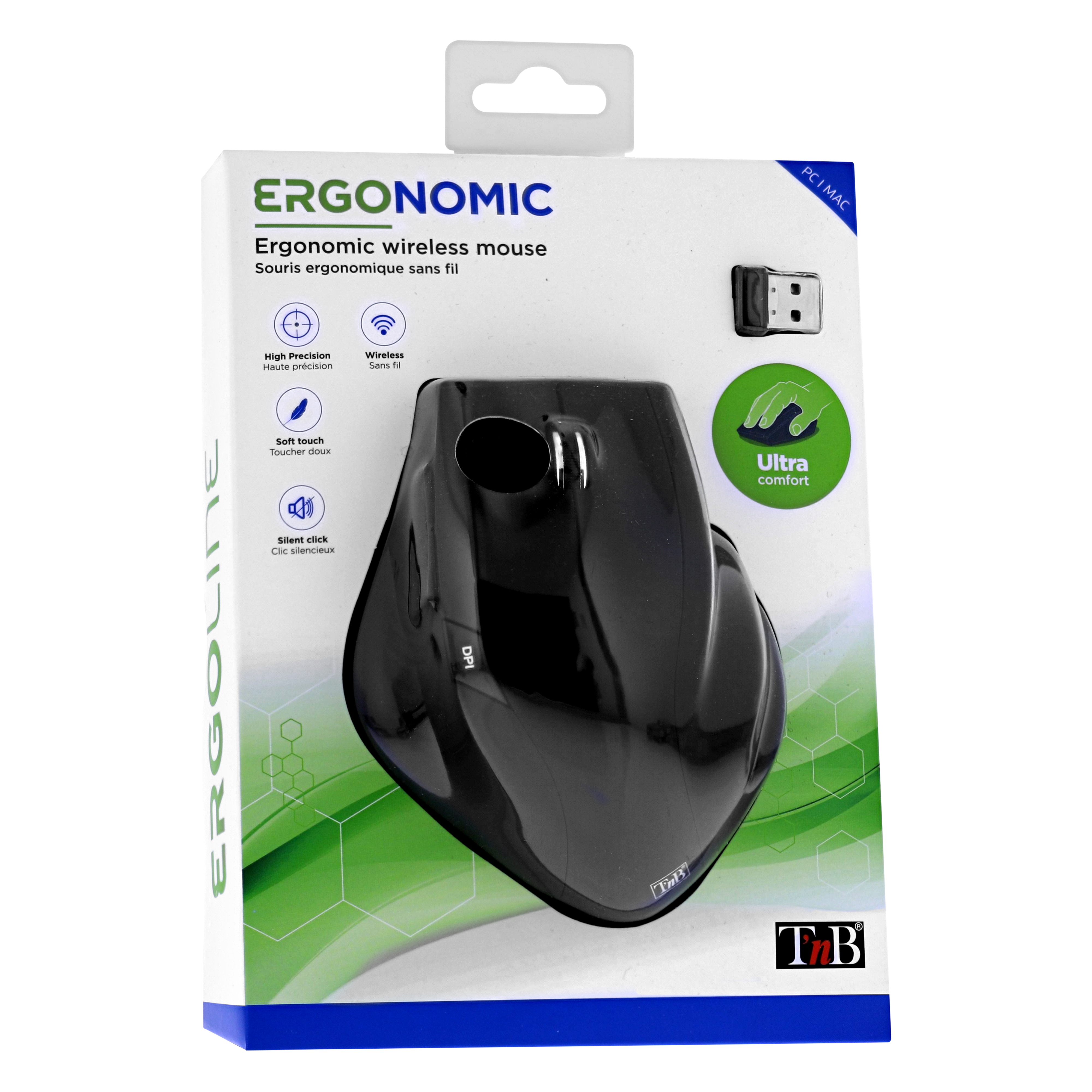 Ratón inalámbrico ergonómico8