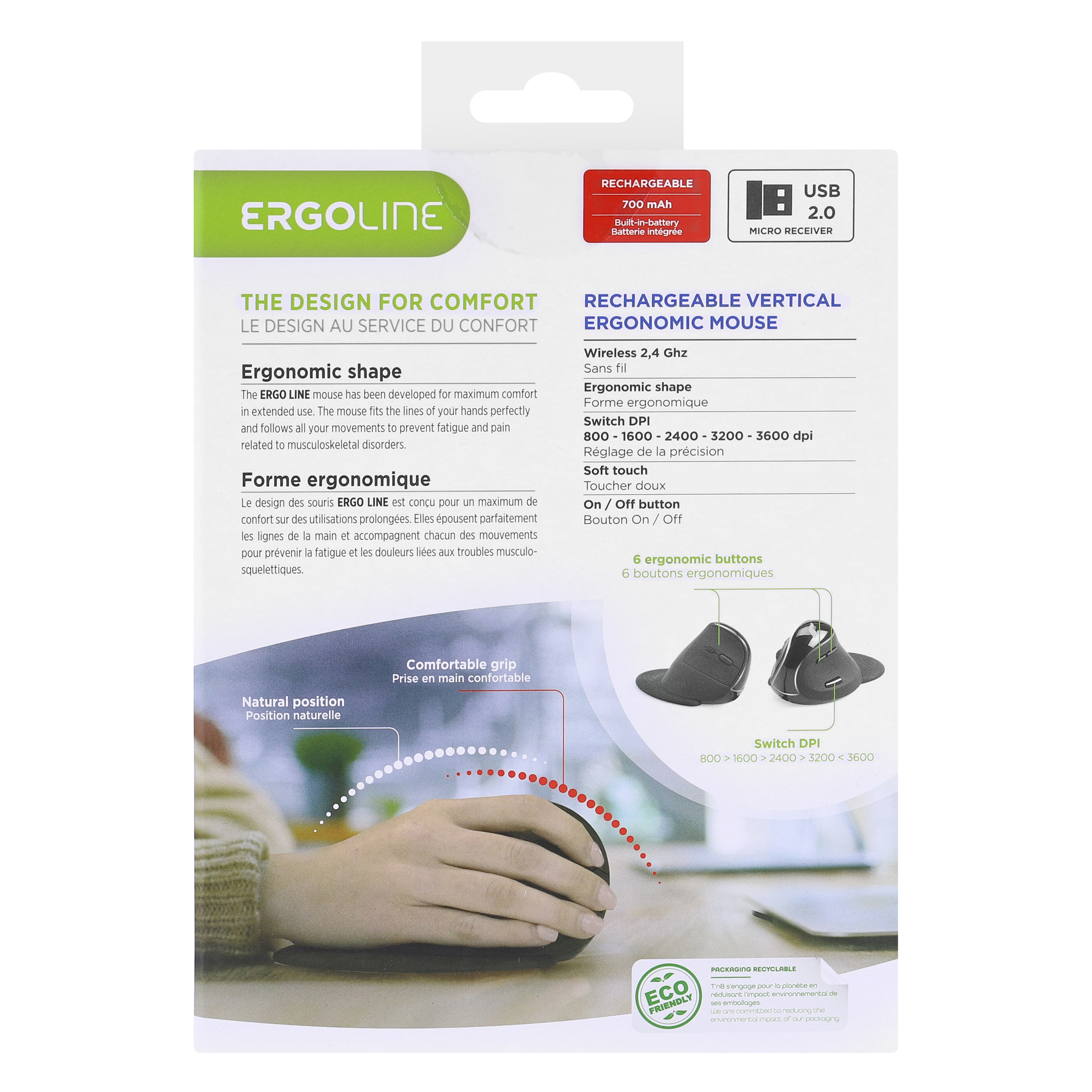 Rechargeable Vertical Ergonomic Wireless Mouse7