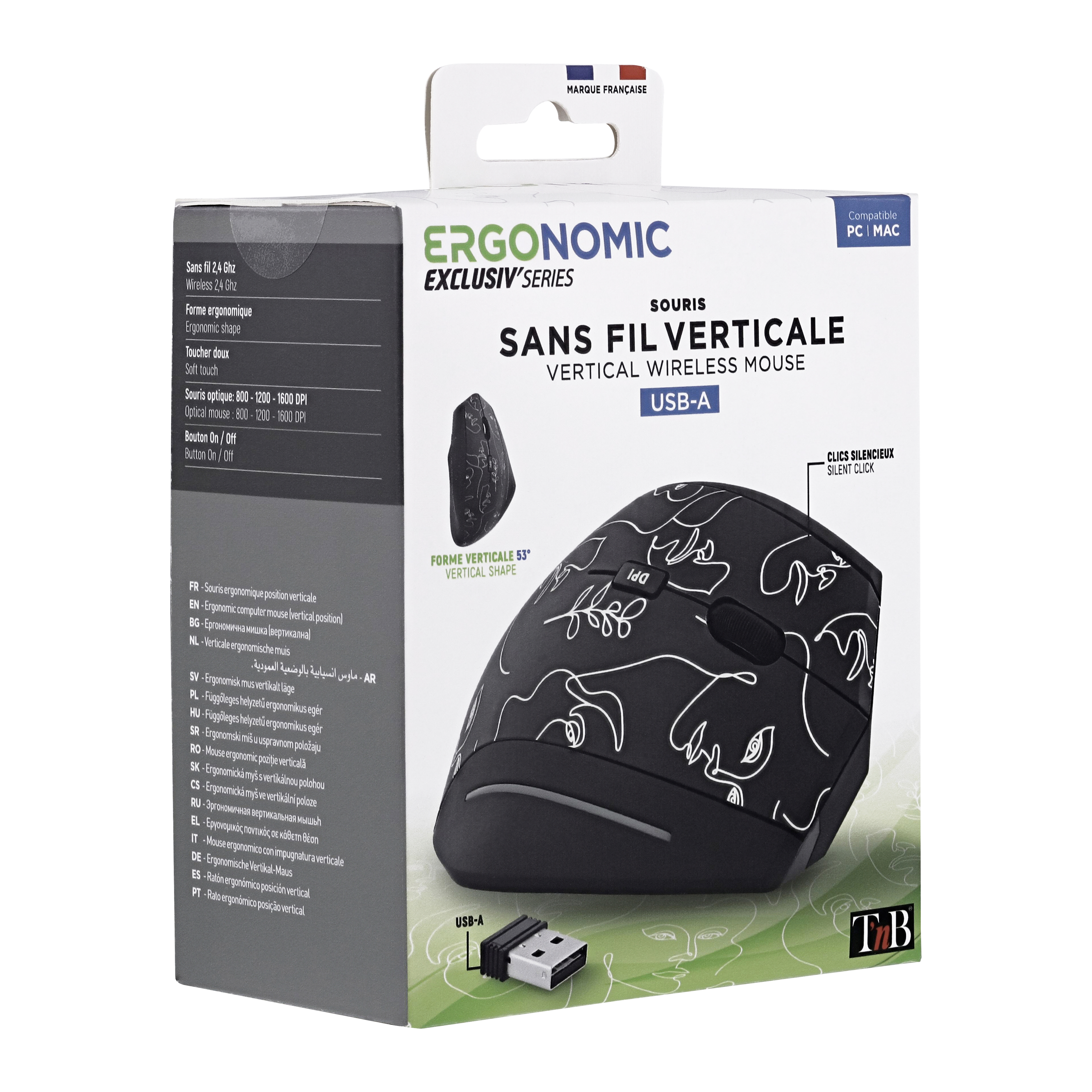 Souris sans fil ergonomique verticale EXCLUSIV ART5