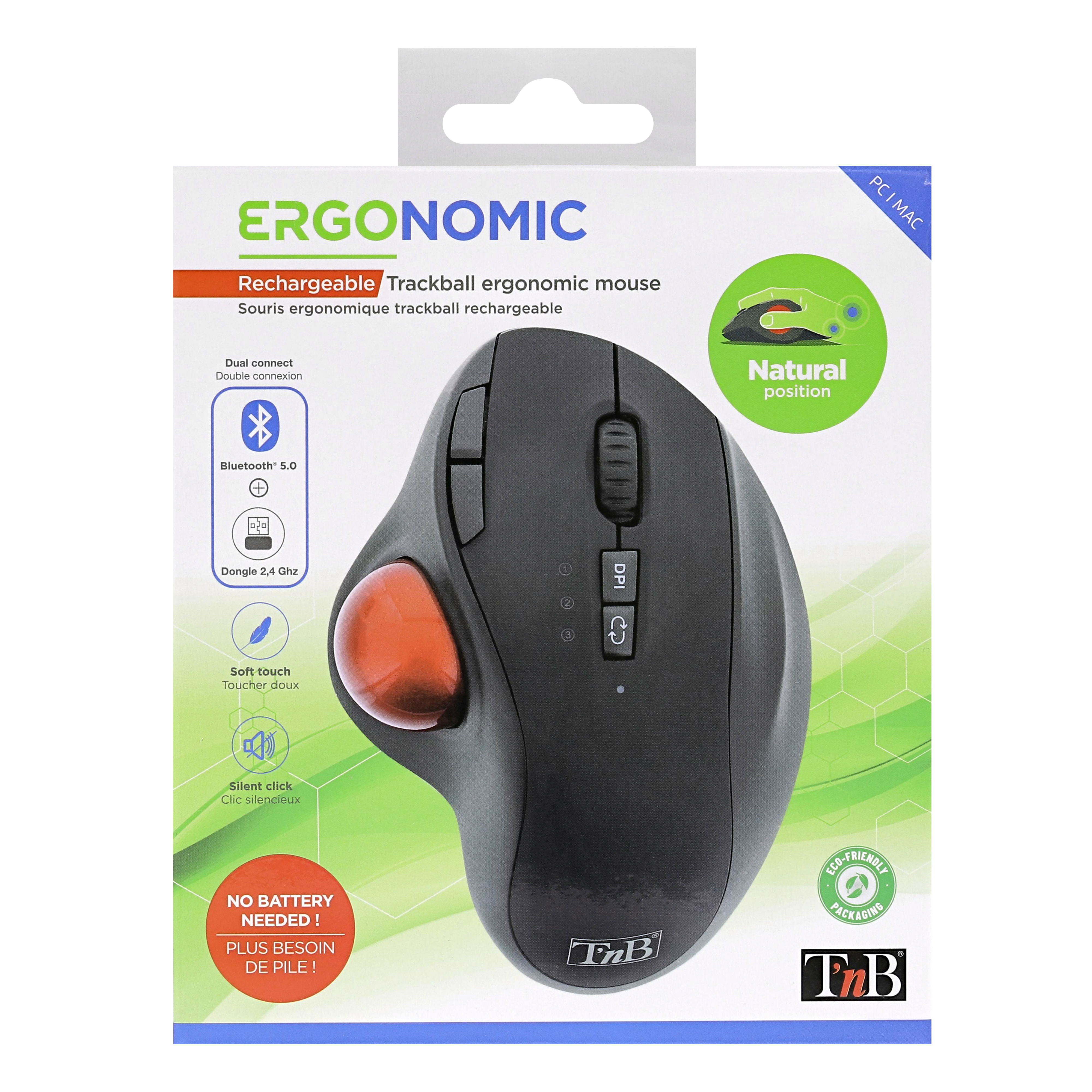 Souris ergonomique trackball DUAL CONNECT4