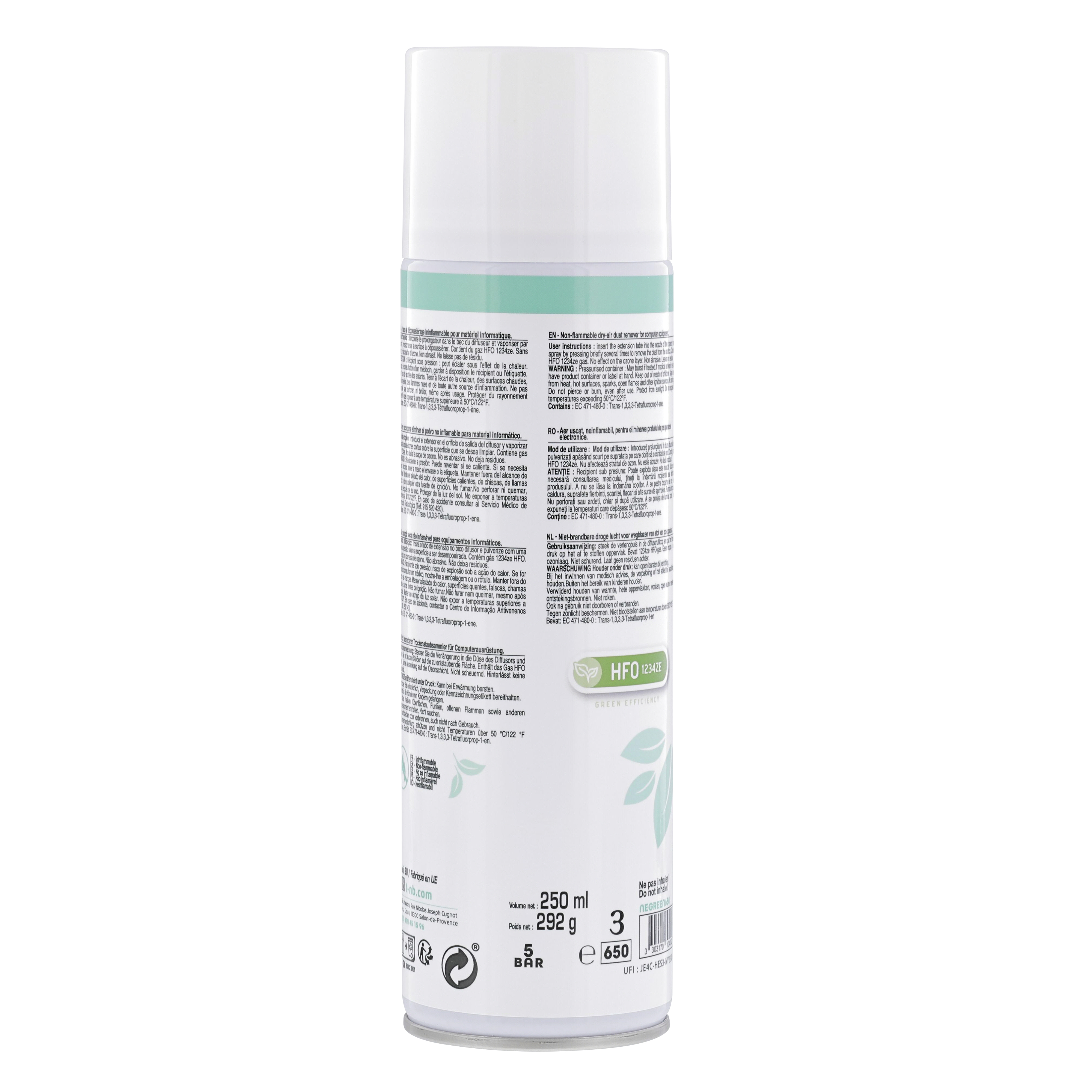 Aerosol espolvoreador multiposición verde 650 - 250ml4