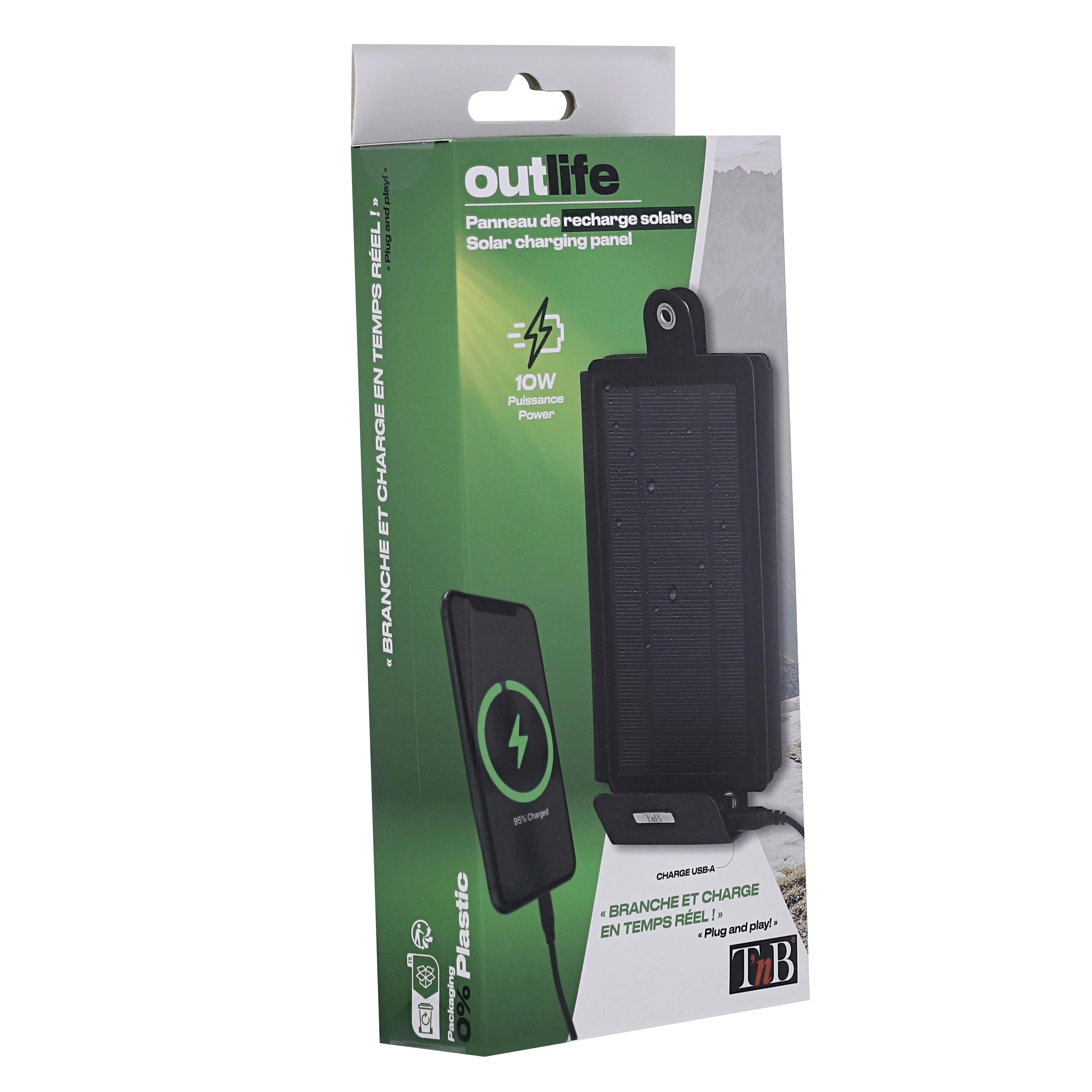 Panneau de recharge solaire pliable 15W OUTLIFE4