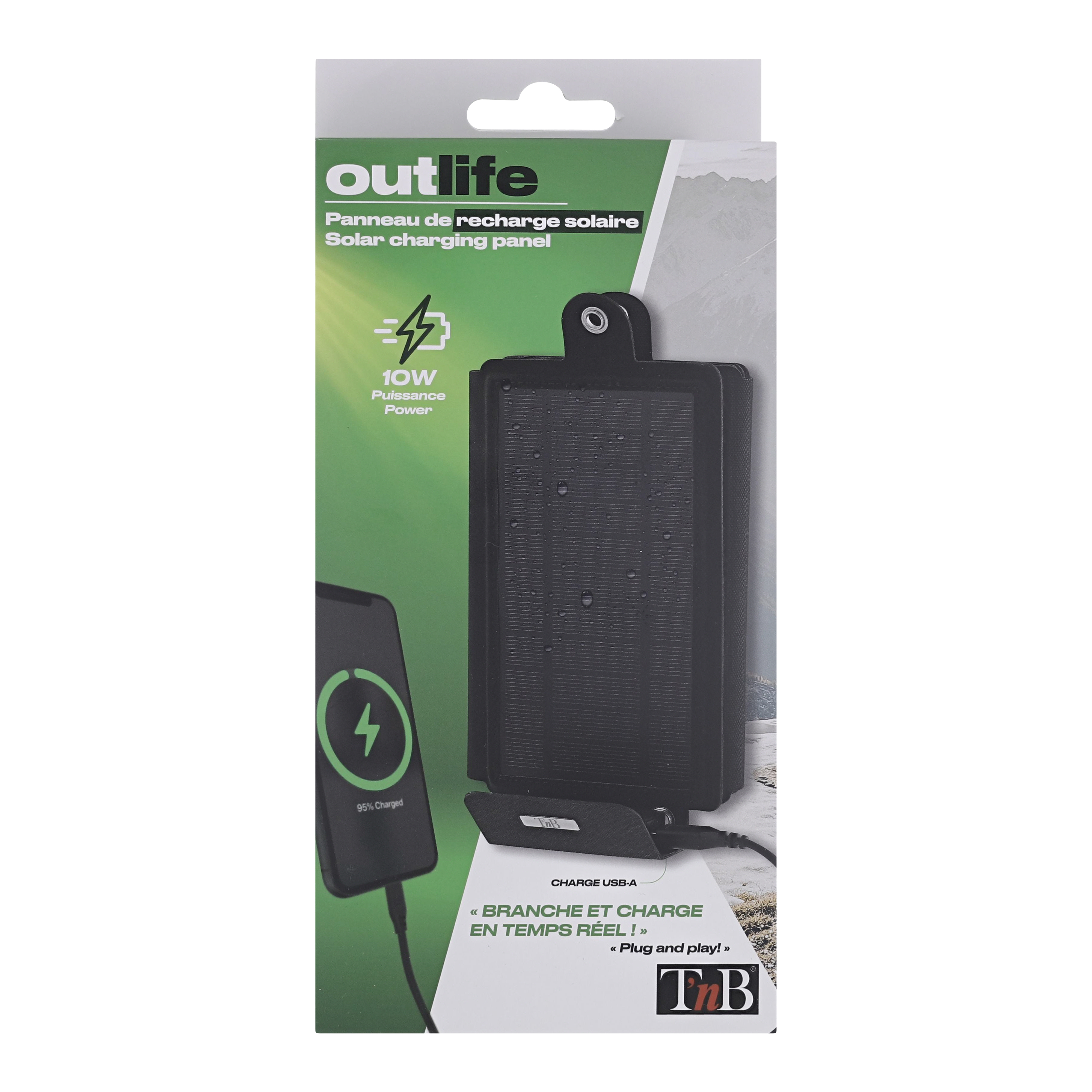 Panneau de recharge solaire pliable 15W OUTLIFE5