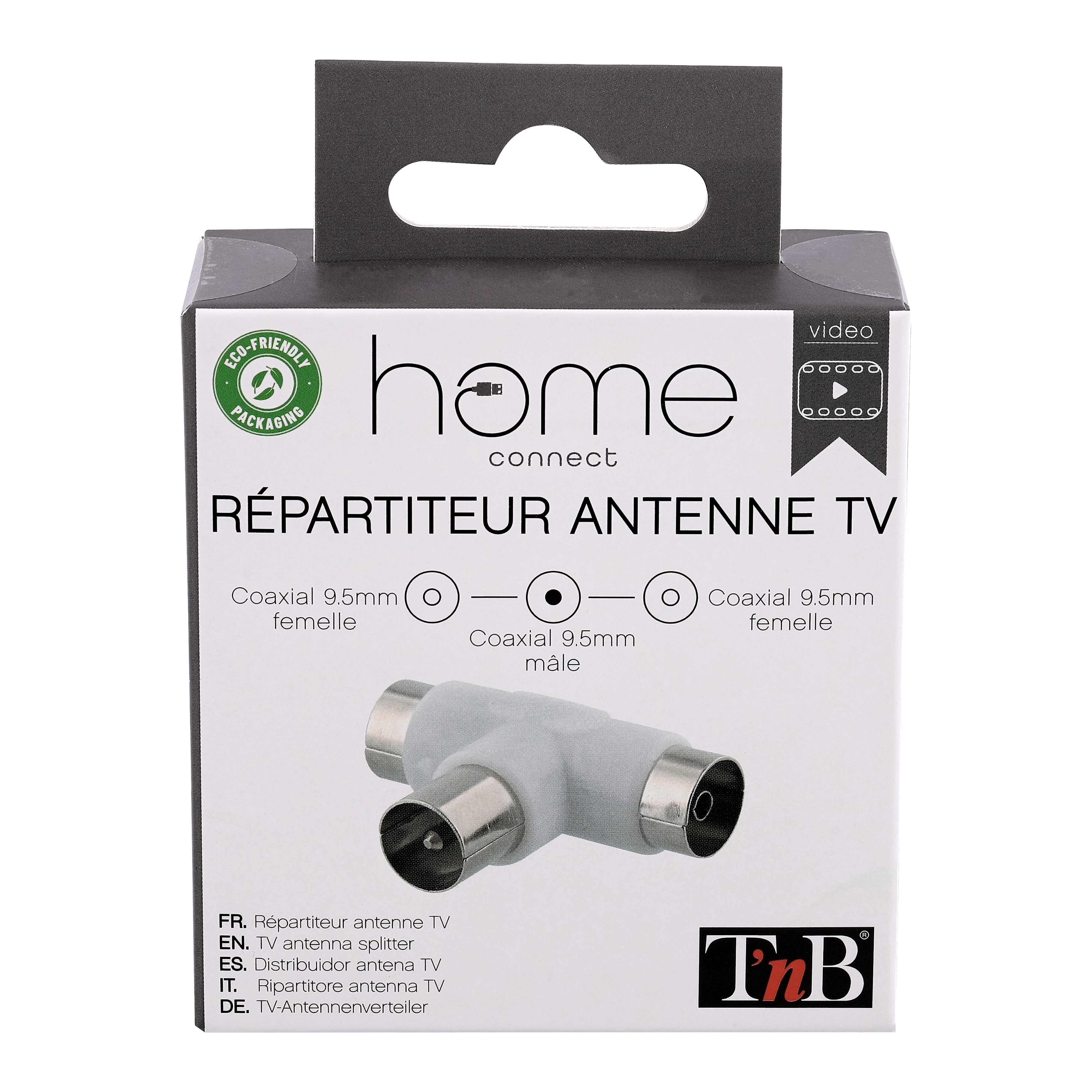 Adaptateur antenne TV 9,5mm mâle / 2 x 9,5mm femelle4