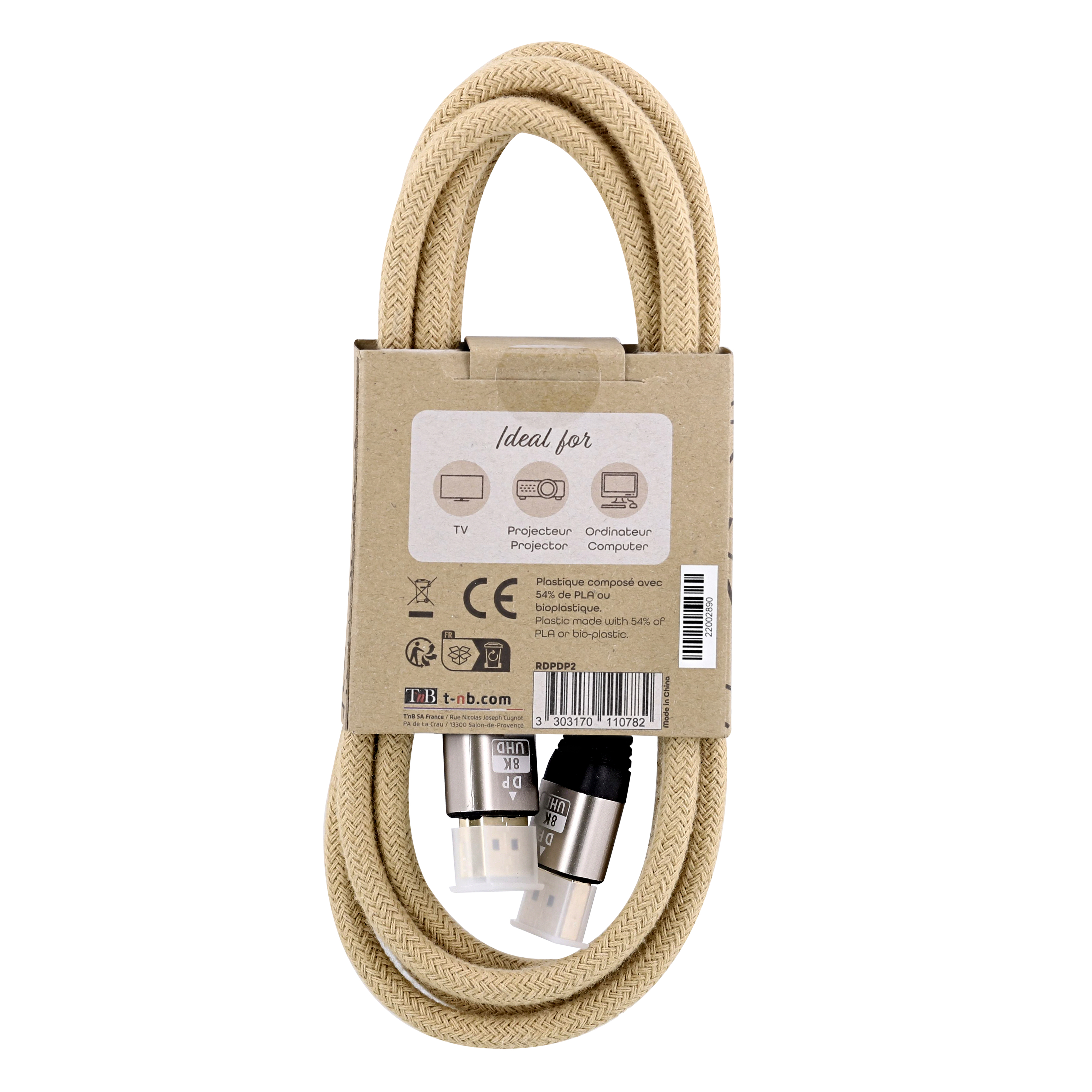 Câble DisplayPort mâle/mâle 2m ROPE4