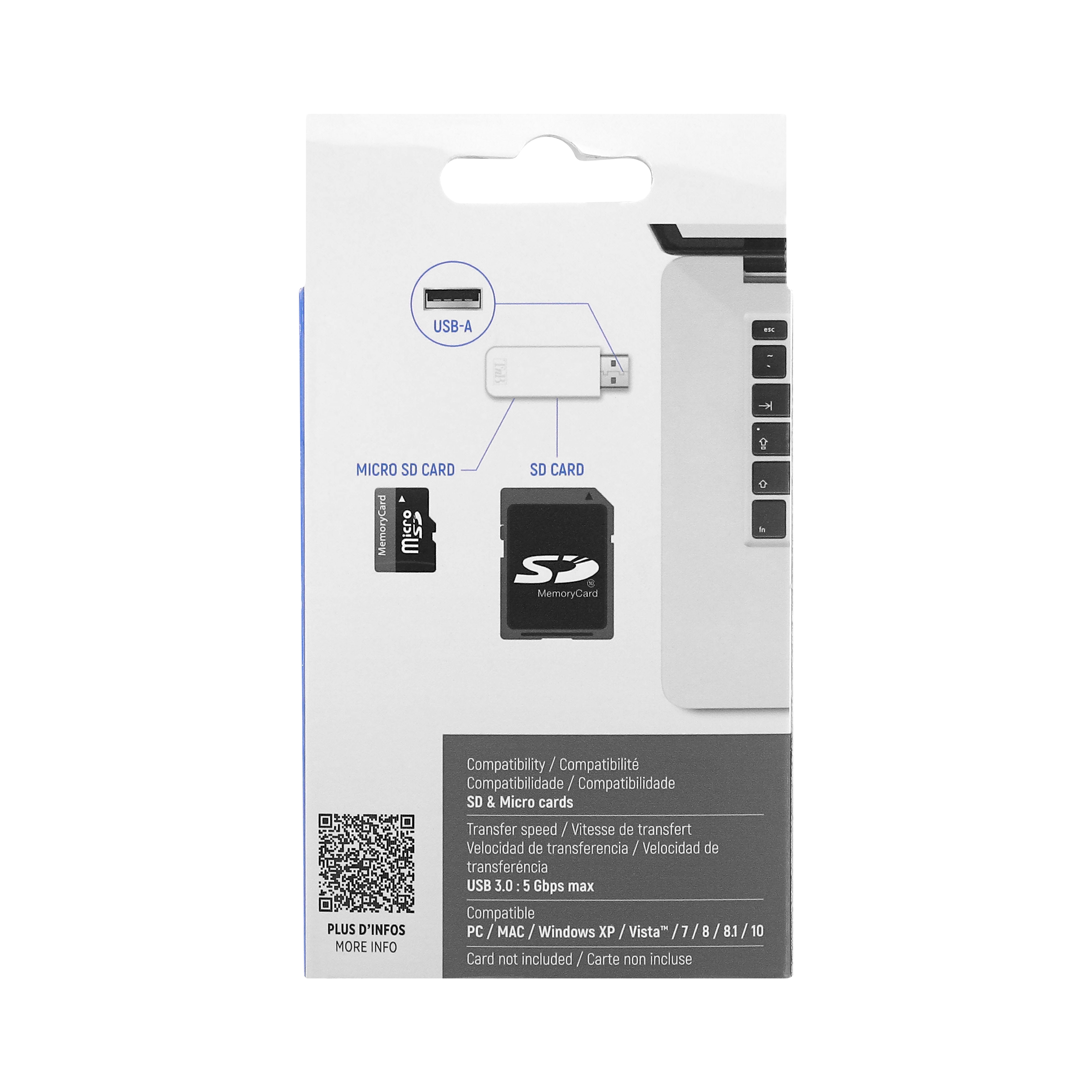 Lecteur carte SD et Micro SD USB-A 3.06