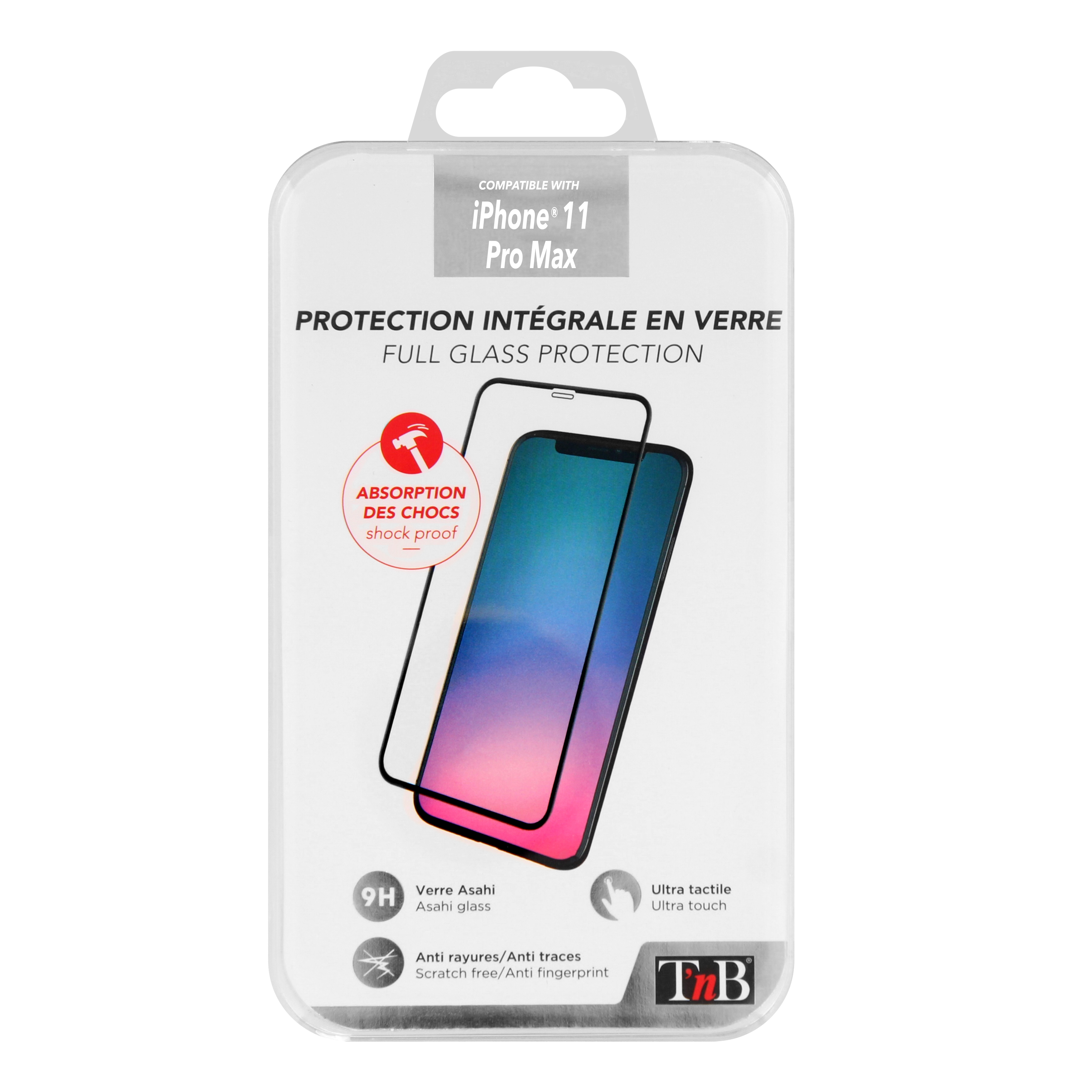 Protection intégrale en verre trempé pour iPhone 11 Pro Max.2