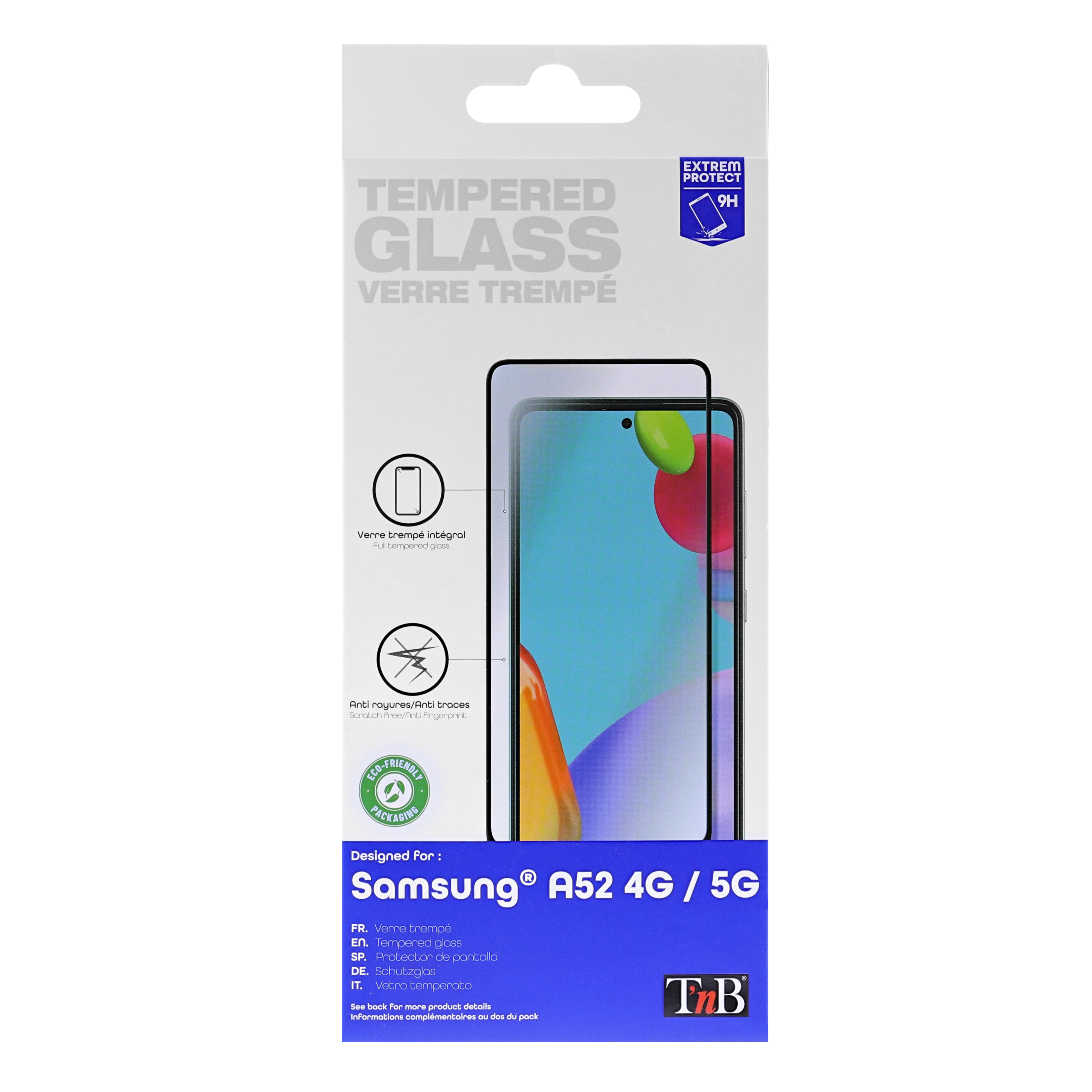 Protection intégrale en verre trempé pour Samsung Galaxy A52 4G et 5G3